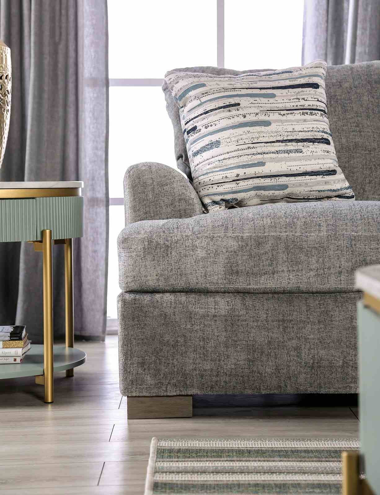 Leytonstone Loveseat, Gray - Image 6