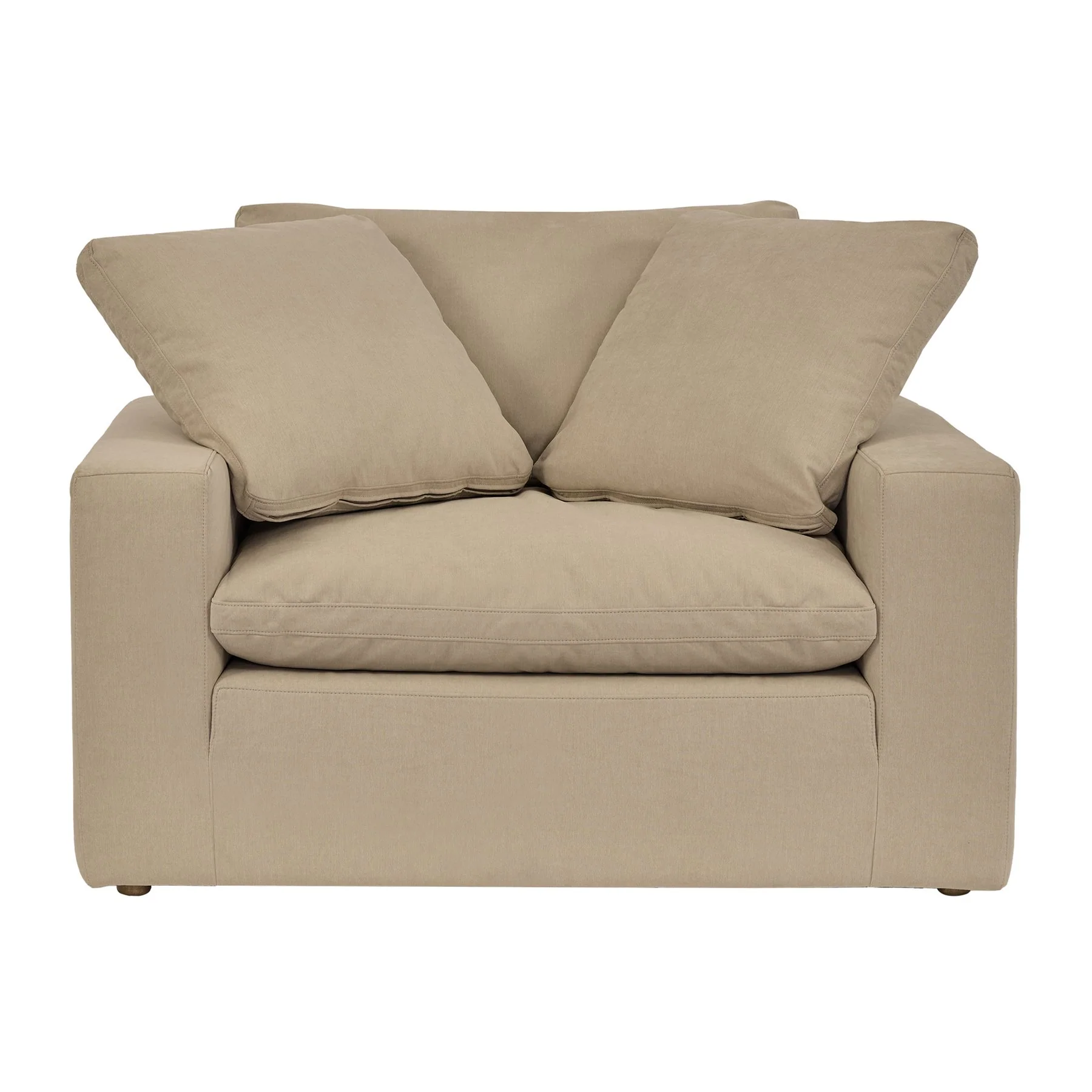 Liberty 51.5" Upholstered Chair and a Half in Sahara Brown - Image 2
