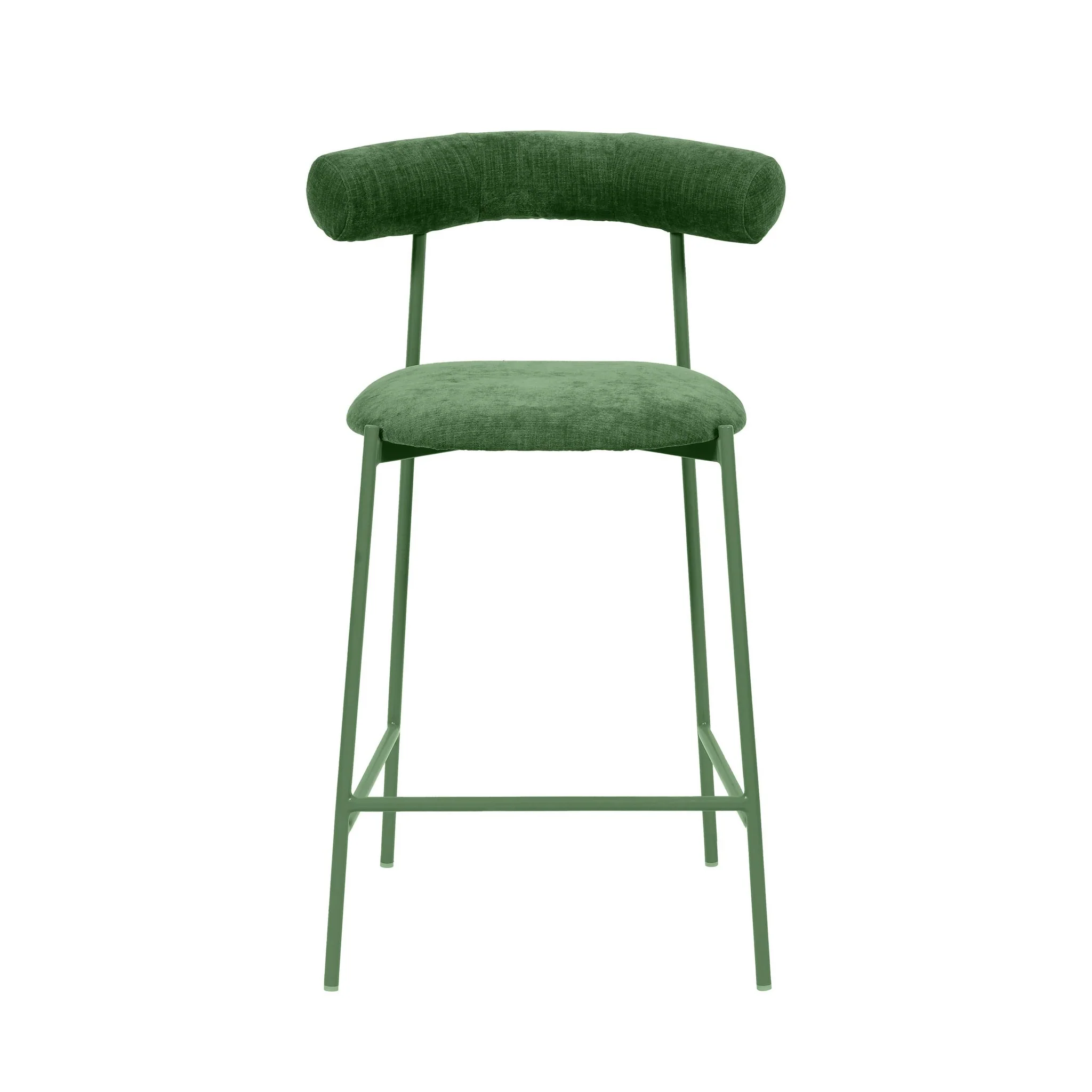 Liliana Forest Green Performance Velvet Counter Stool - Image 3