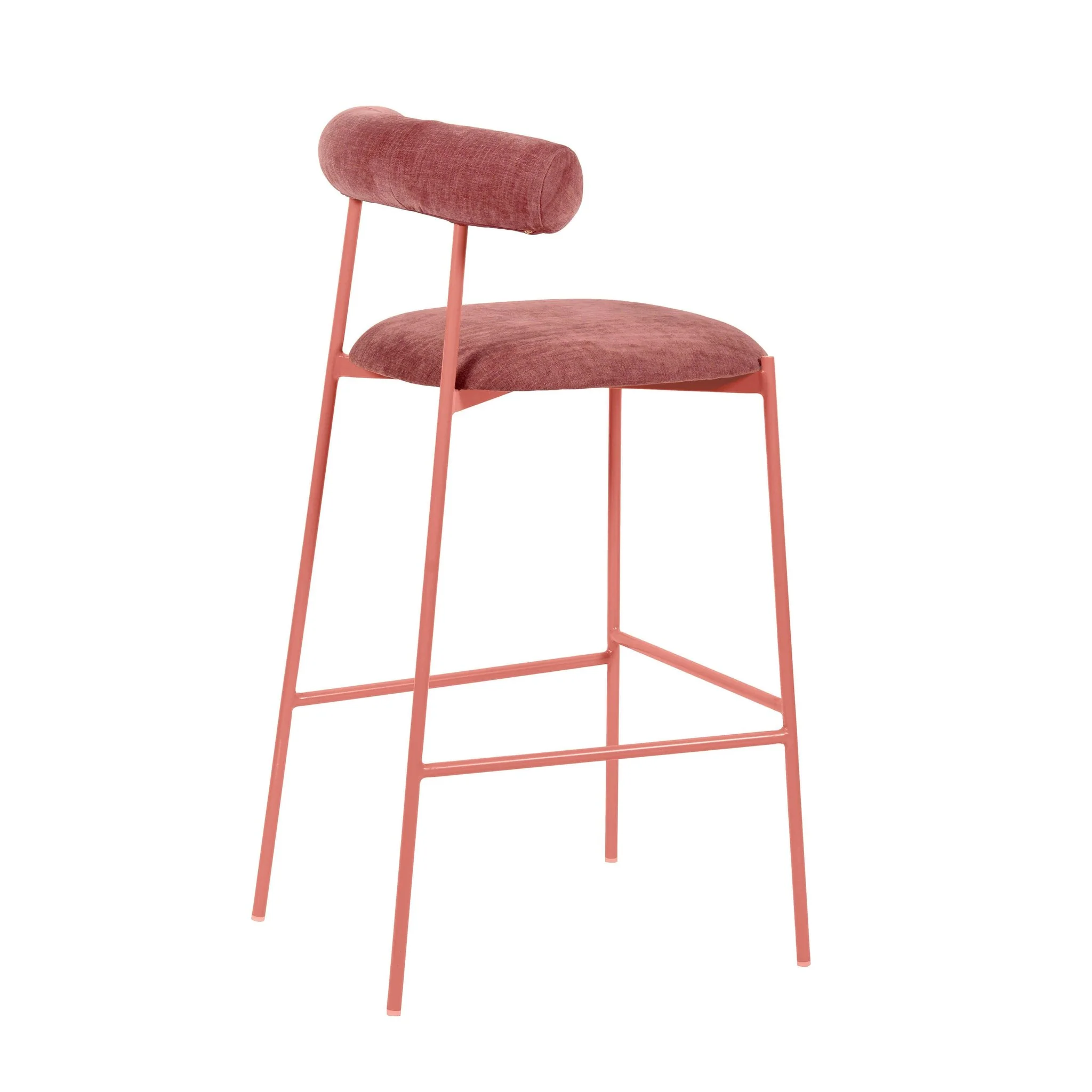 Liliana Mauve Performance Velvet Bar Stool - Image 4