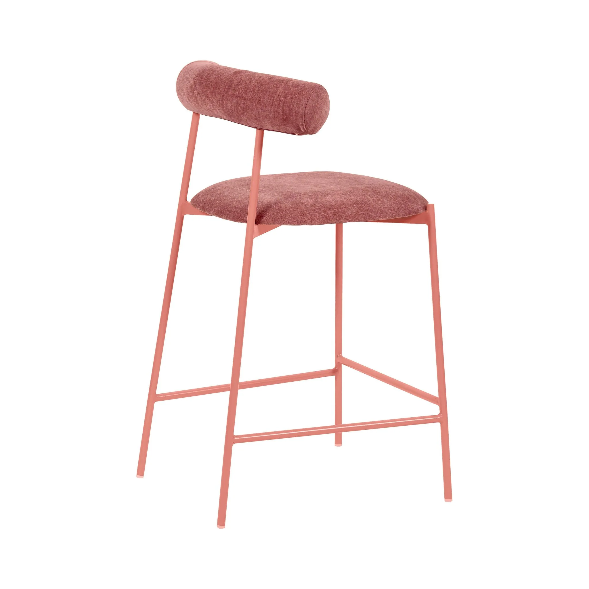 Liliana Mauve Performance Velvet Counter Stool - Image 4