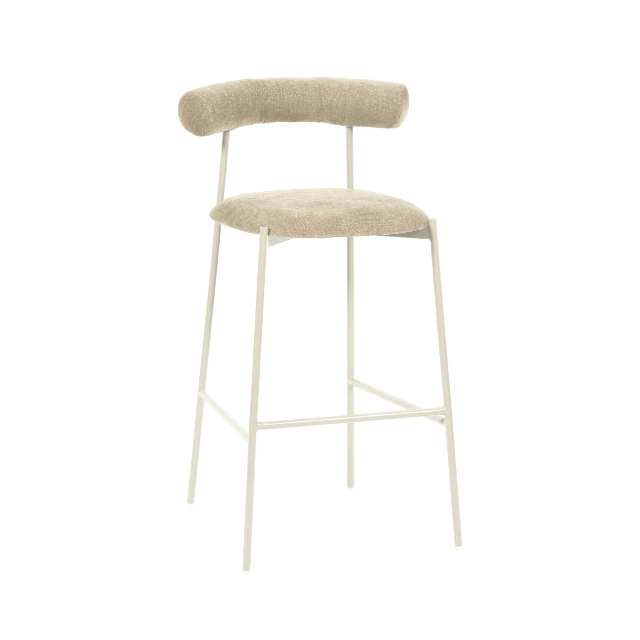Liliana Taupe Performance Velvet Bar Stool - Image 2