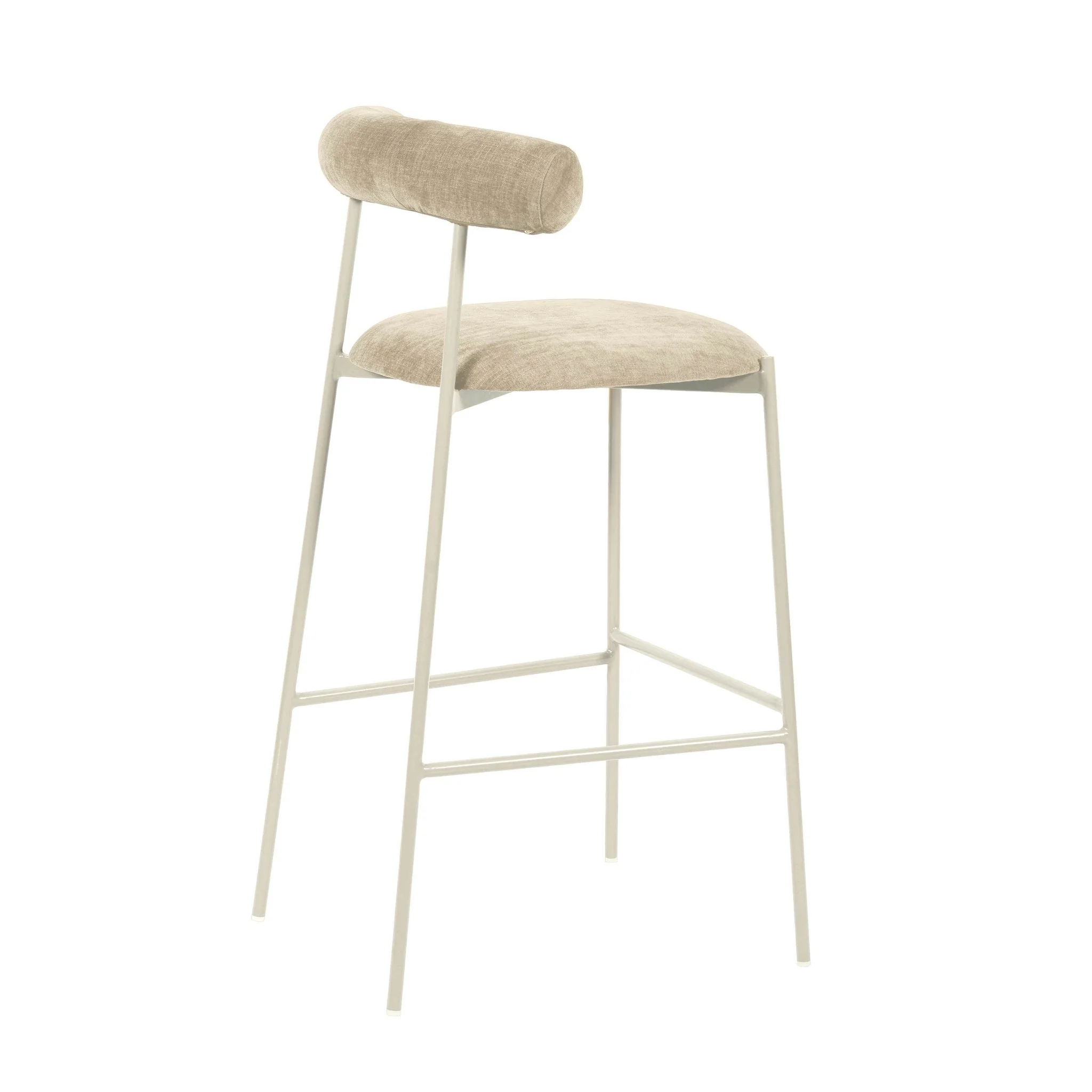 Liliana Taupe Performance Velvet Bar Stool - Image 5