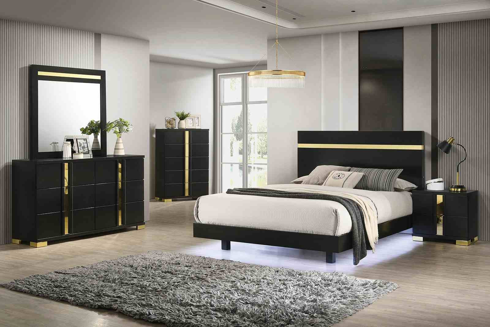 Lillestrom Chest, Black/Gold - Image 2