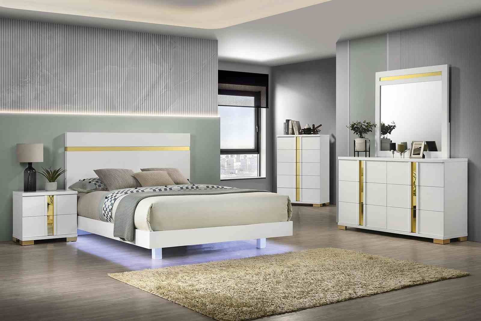 Lillestrom Dresser, White/Gold - Image 2