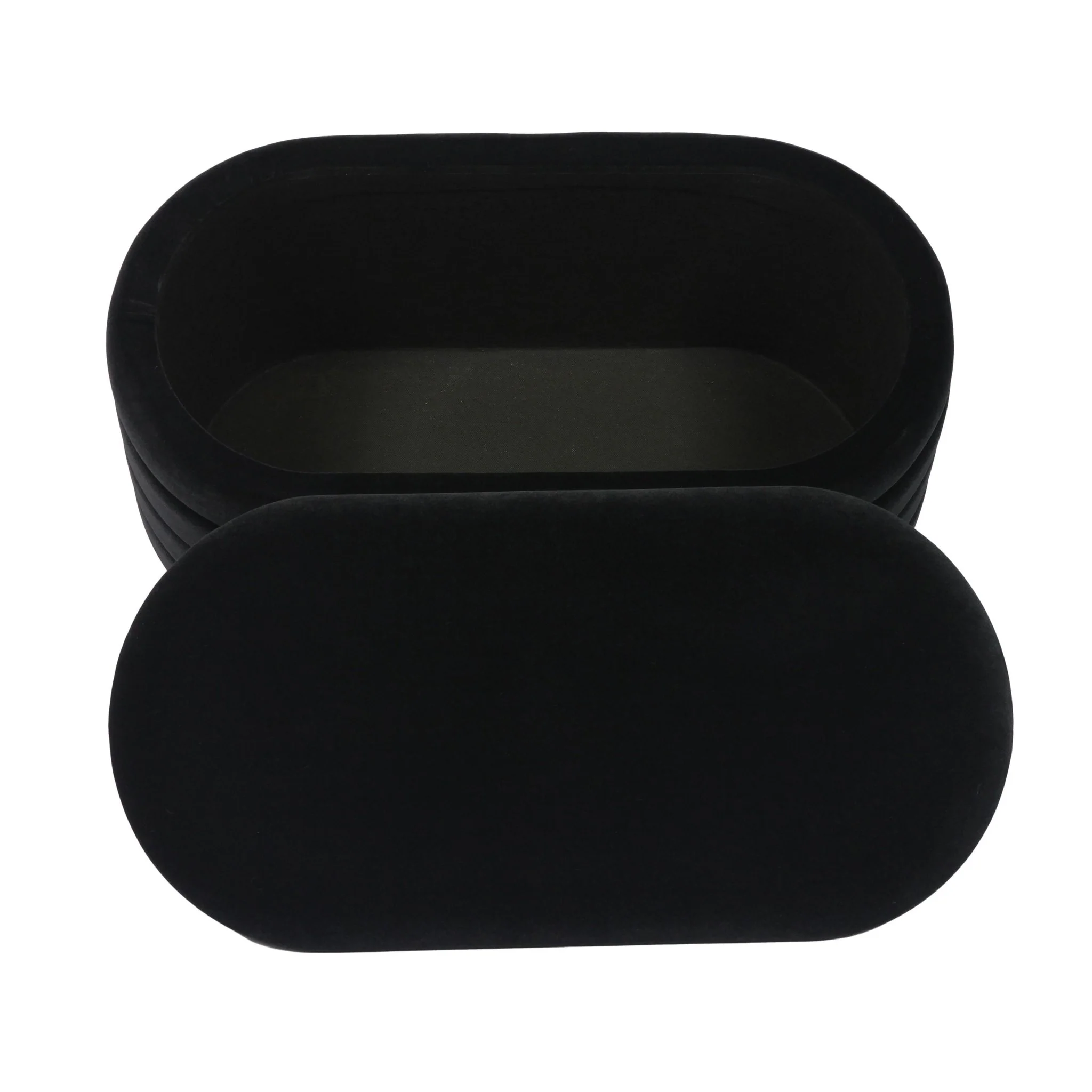 Lillian Black Velvet Storage Bench - Image 6
