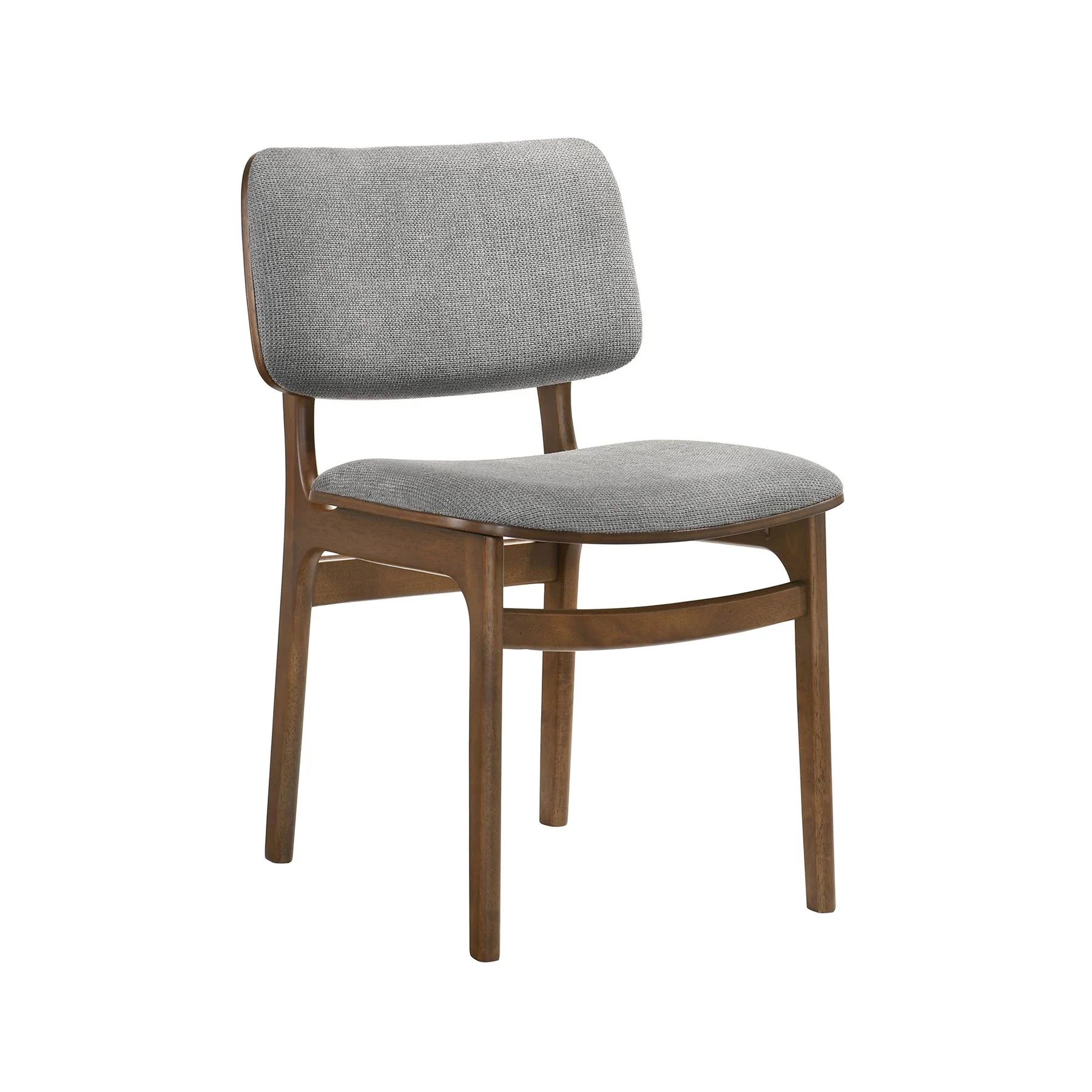Lima Gray Upholstered Wood Dining Chairs in Walnut Finish - Set of 2 - Image 2