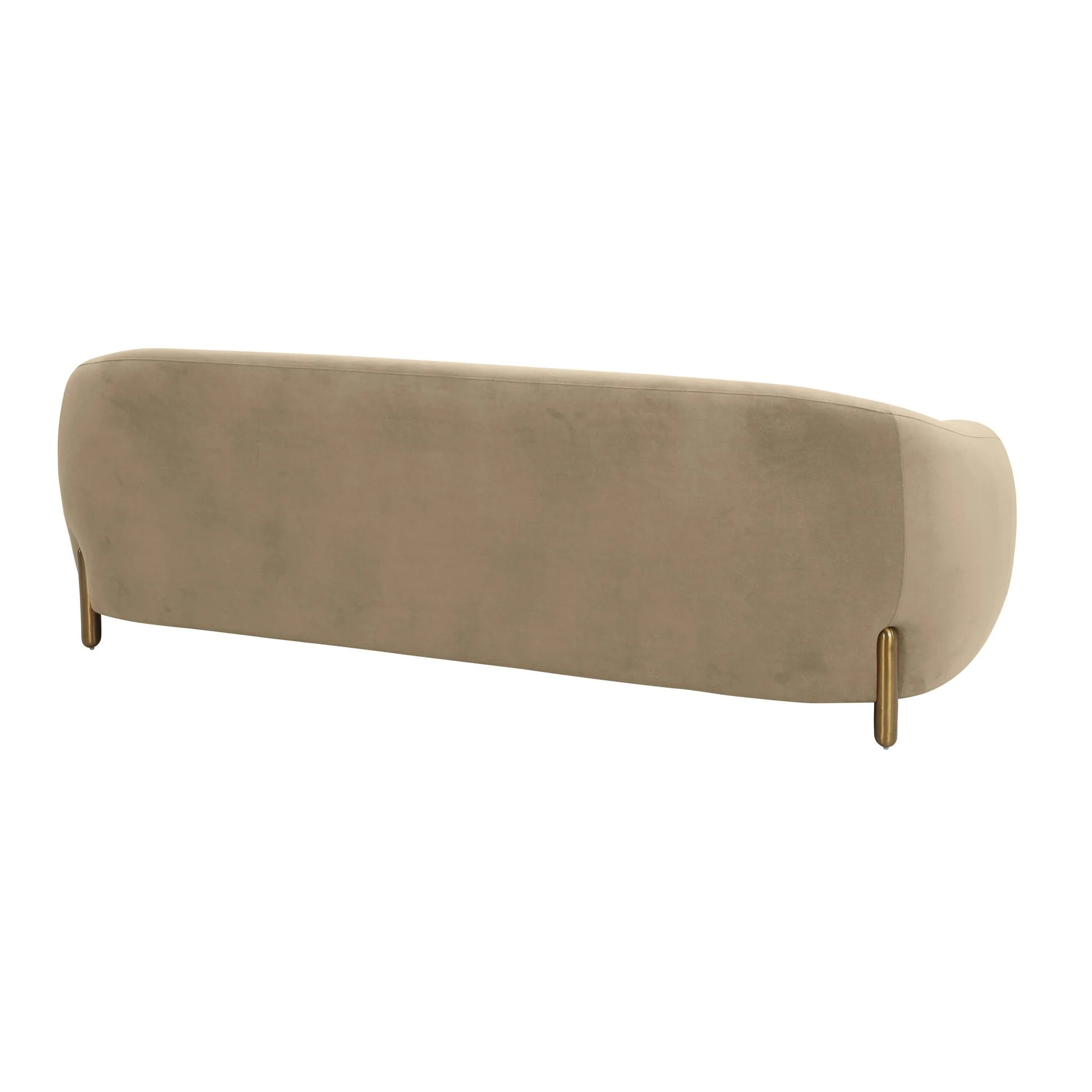 Lina Cafe Au Lait Brown Velvet Sofa - Image 4