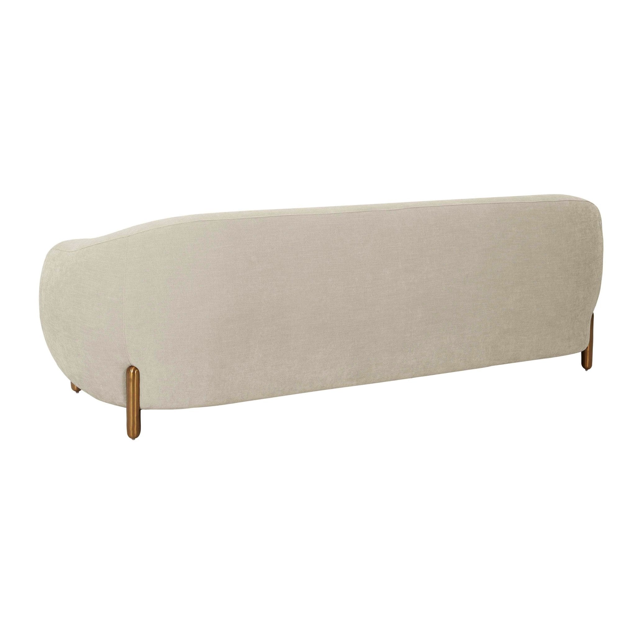 Lina Grey Textured Linen Sofa - Image 4