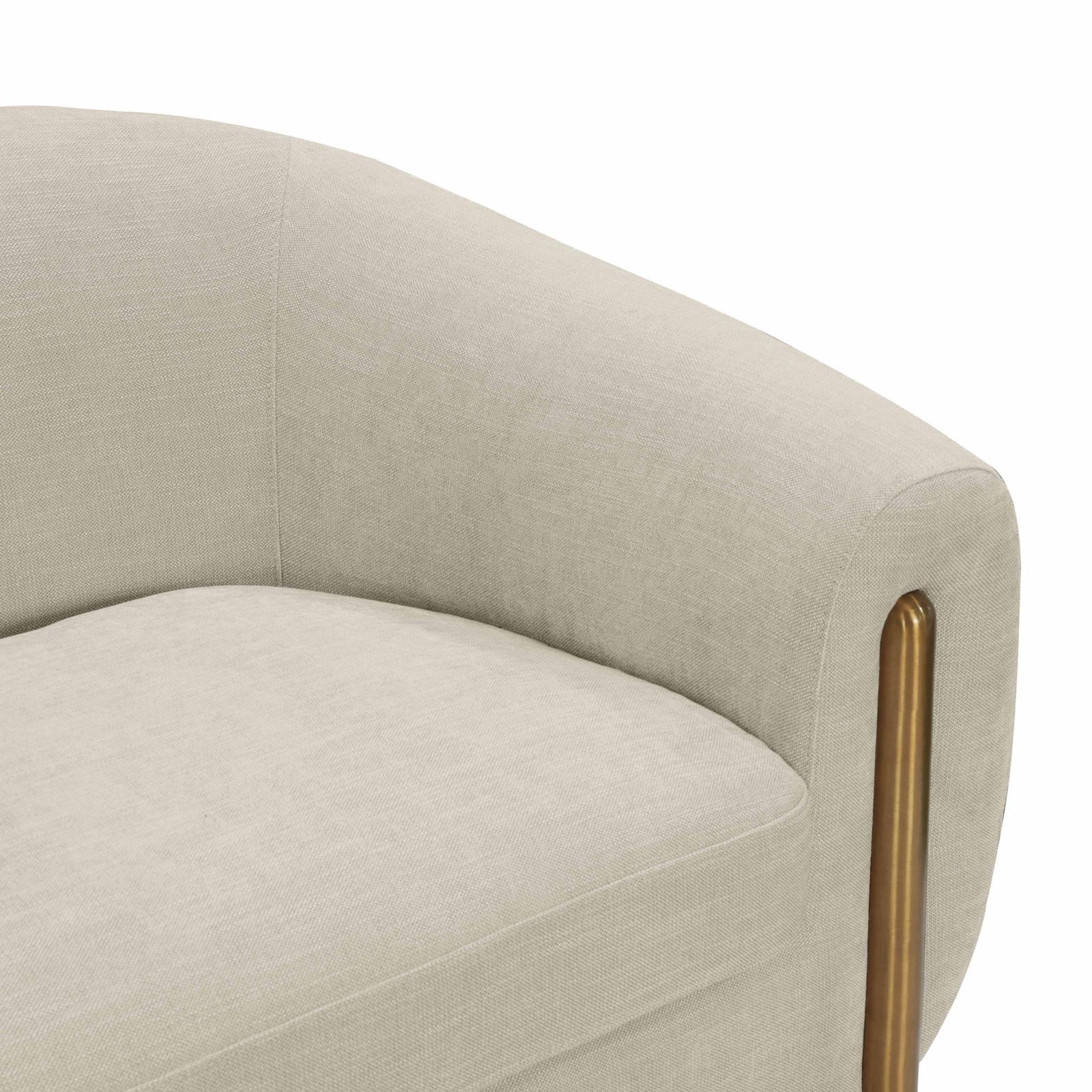 Lina Grey Textured Linen Sofa - Image 5