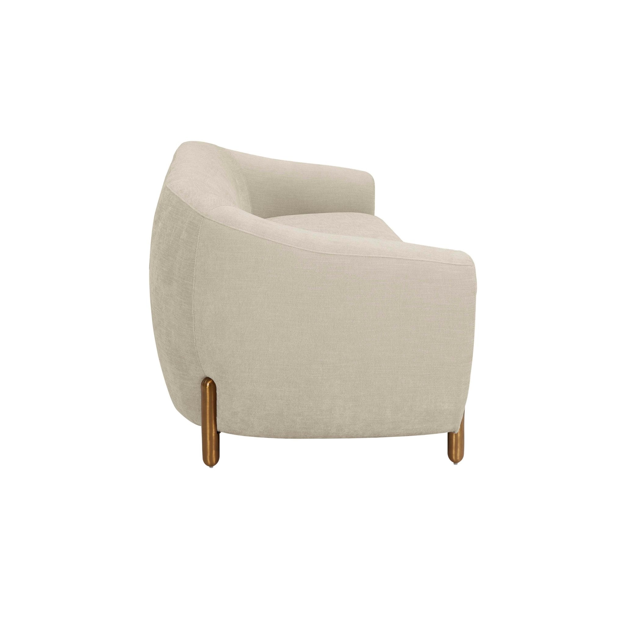 Lina Grey Textured Linen Sofa - Image 6