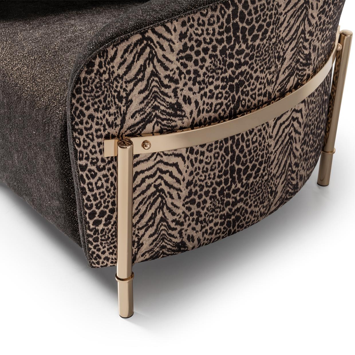 Lisbon Accent Chair - Onyx/Gold - Image 11
