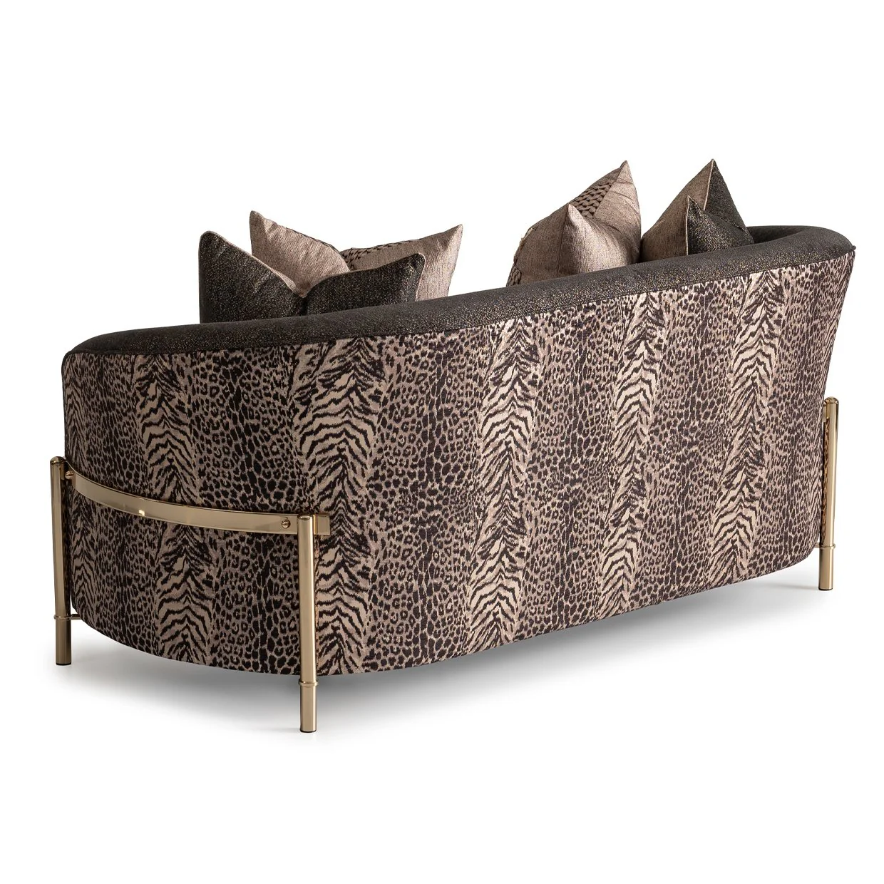 Lisbon Loveseat - Onyx/Gold - Image 5