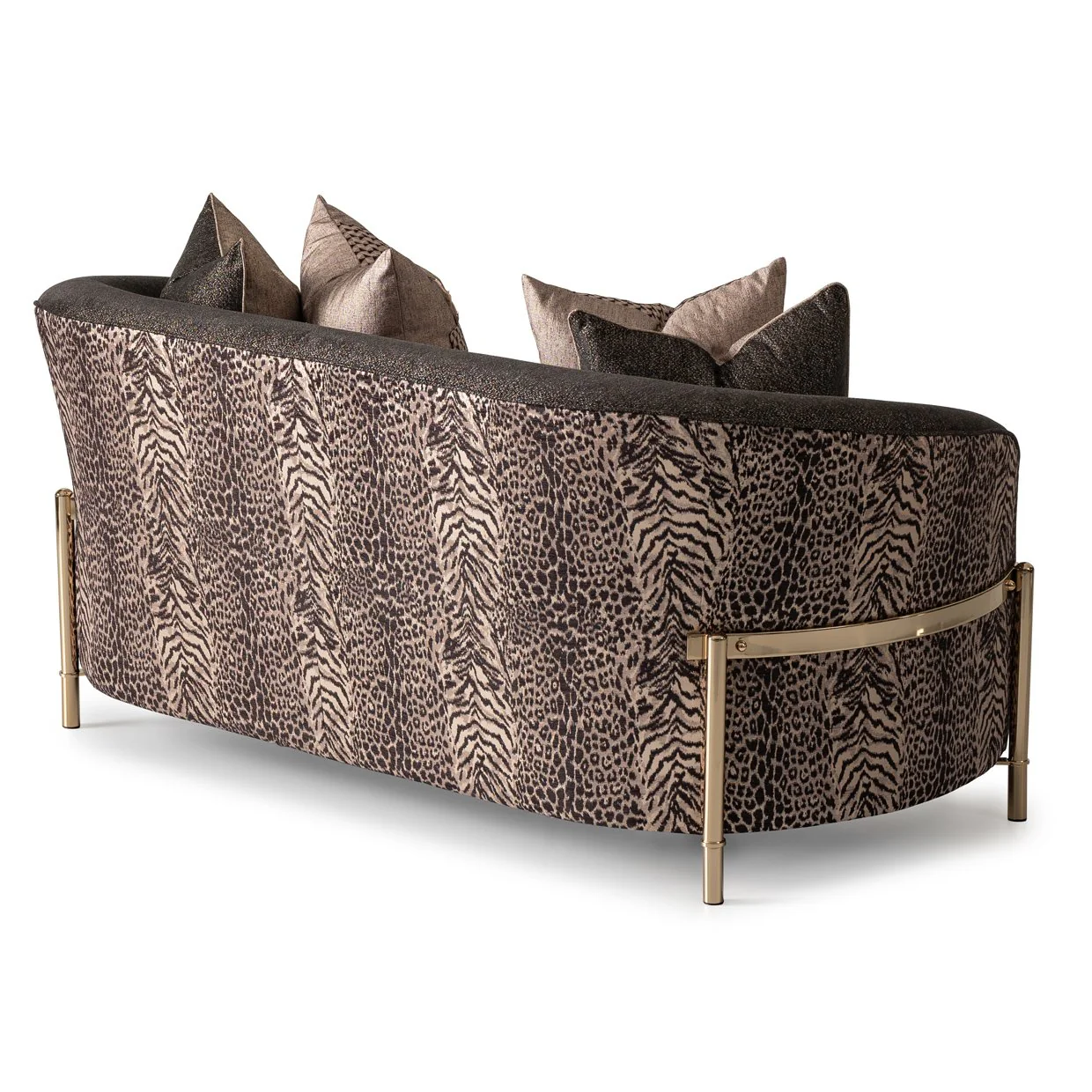 Lisbon Loveseat - Onyx/Gold - Image 8