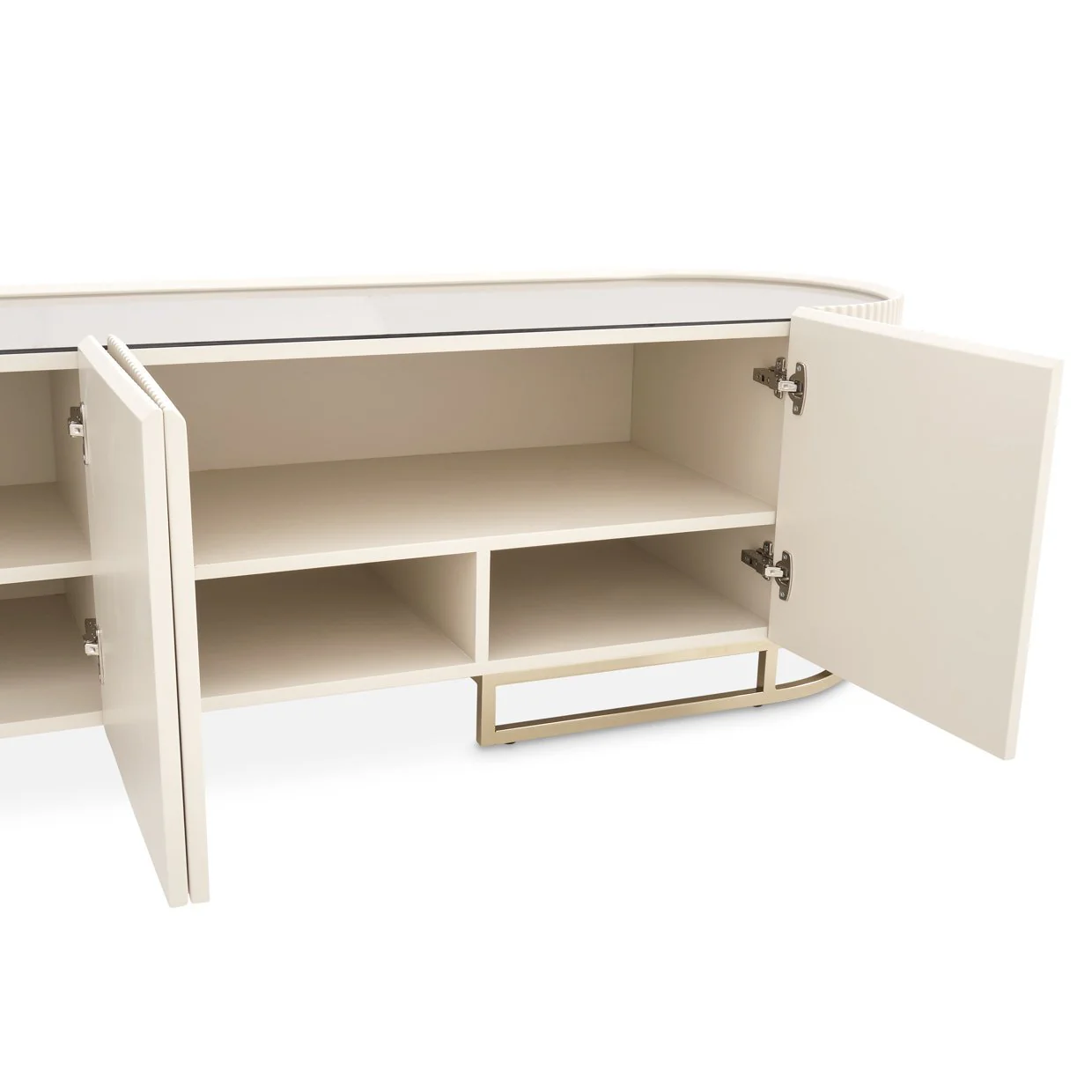 Lisbon Media Cabinet - Silken Matte Cream - Image 3