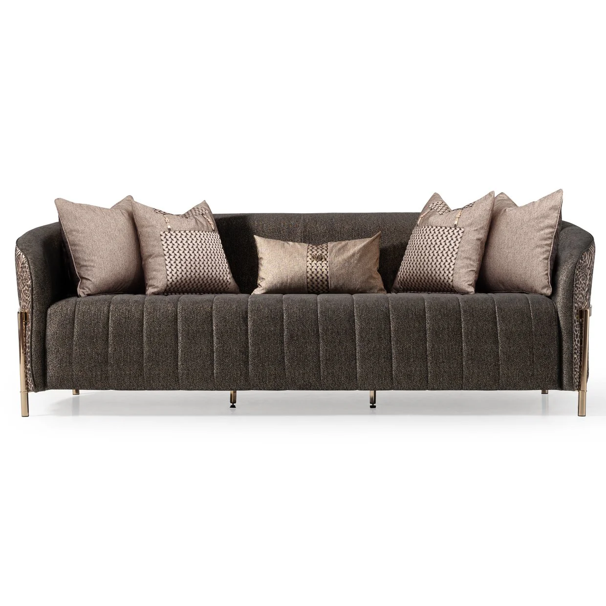 Lisbon Sofa - Onyx/Gold - Image 15