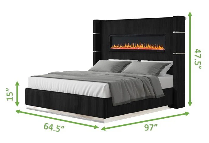 Lizelle Queen 4 Pc Bedroom Set Black - Image 4