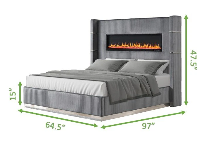 Lizelle Queen 4 Pc Bedroom Set Gray - Image 4