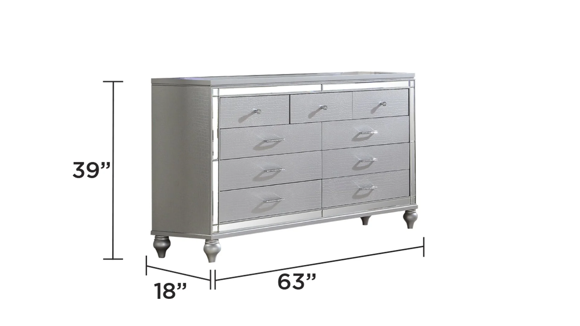 Lizelle Queen 5 Pc Bedroom Set Gray - Image 7
