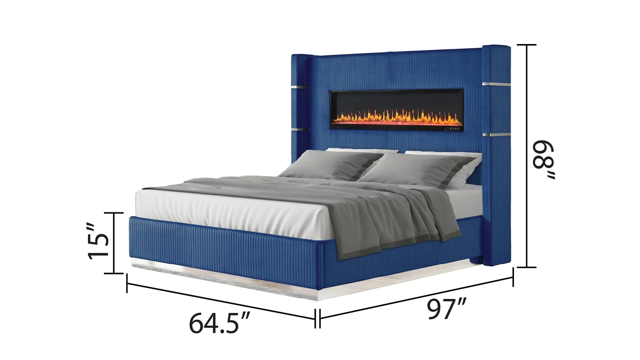 Lizelle Queen Bed Blue - Image 6