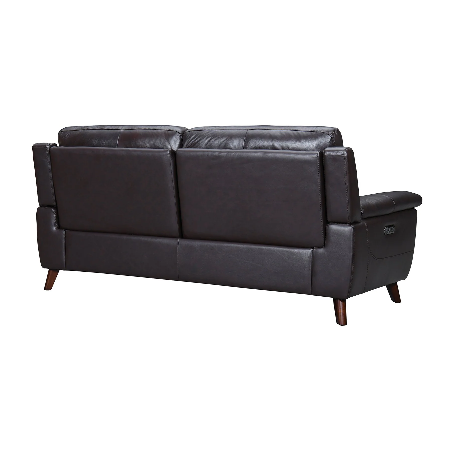 Lizette 78" Brown Leather Power Recliner Sofa with USB - Image 3