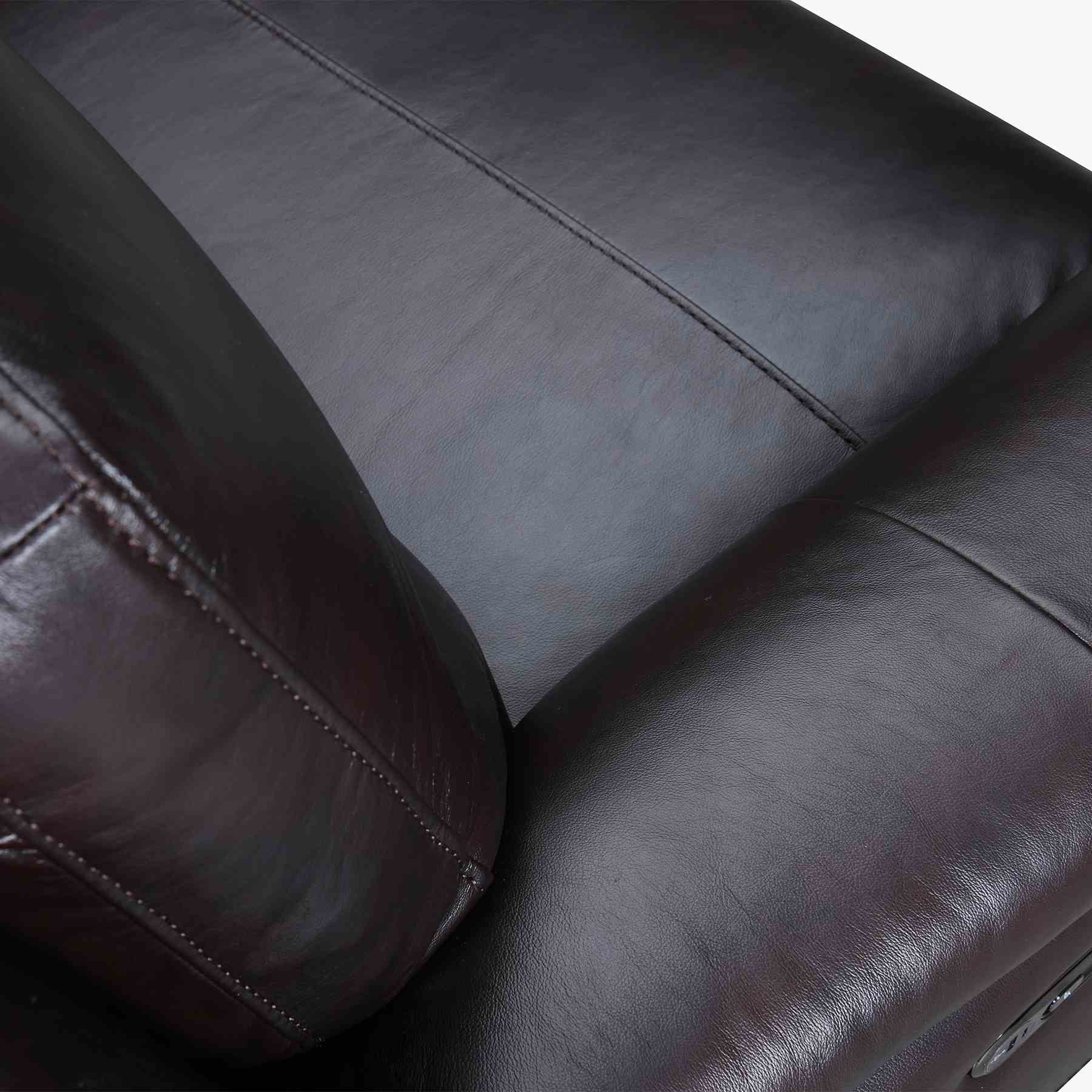Lizette Brown Leather Power Recliner with USB - Image 6