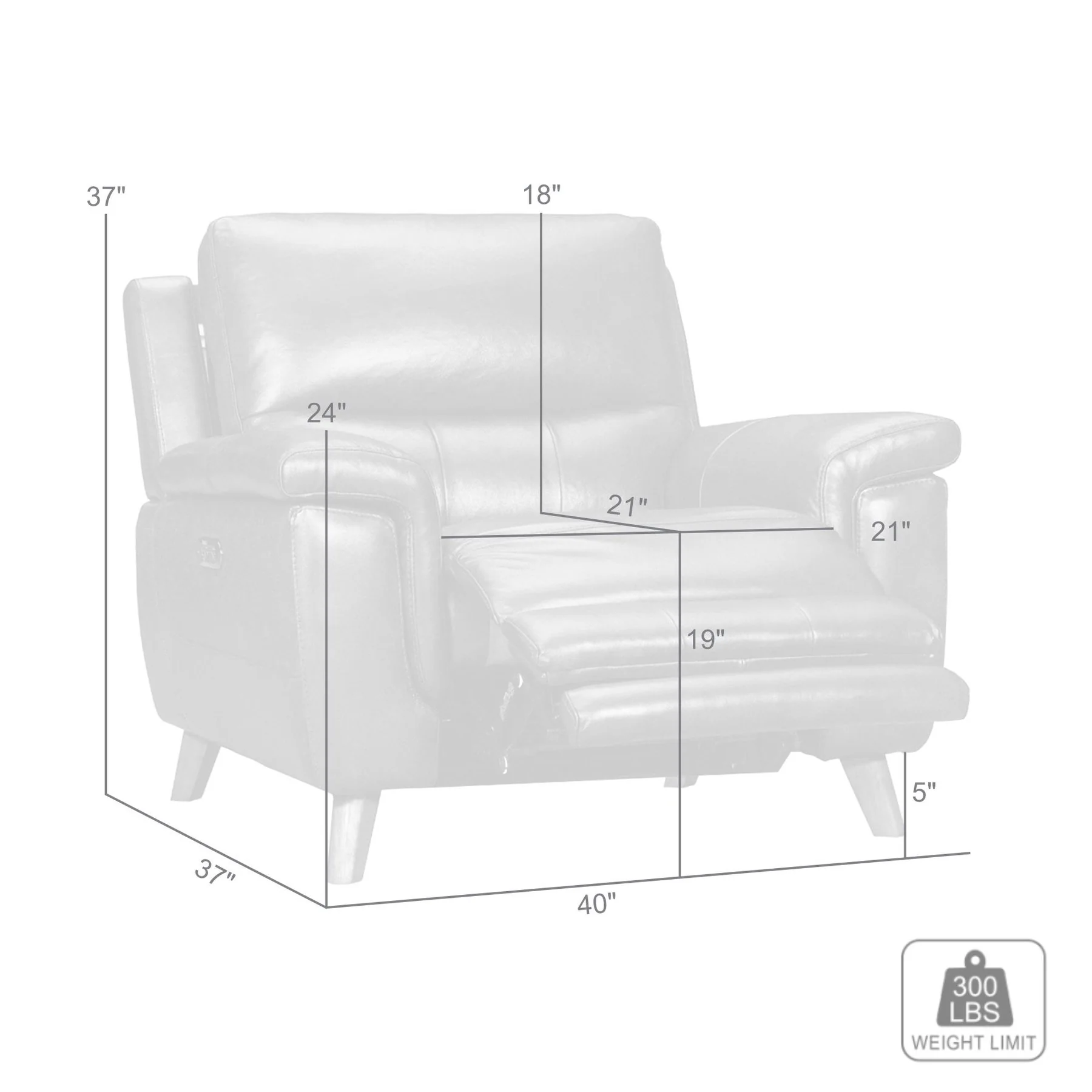 Lizette Contemporary Chair in Dark Brown Wood Finish and Dove Gray Genuine Leather - Image 10