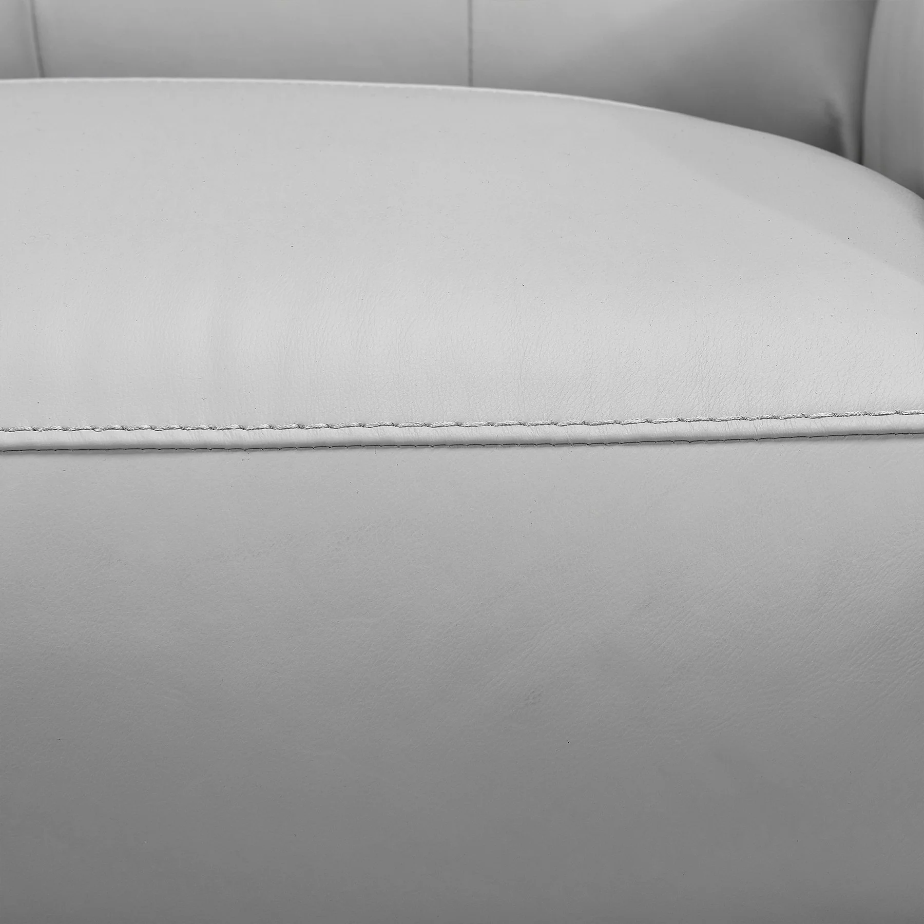 Lizette Contemporary Loveseat in Dark Brown Wood Finish and Dove Gray Genuine Leather - Image 8