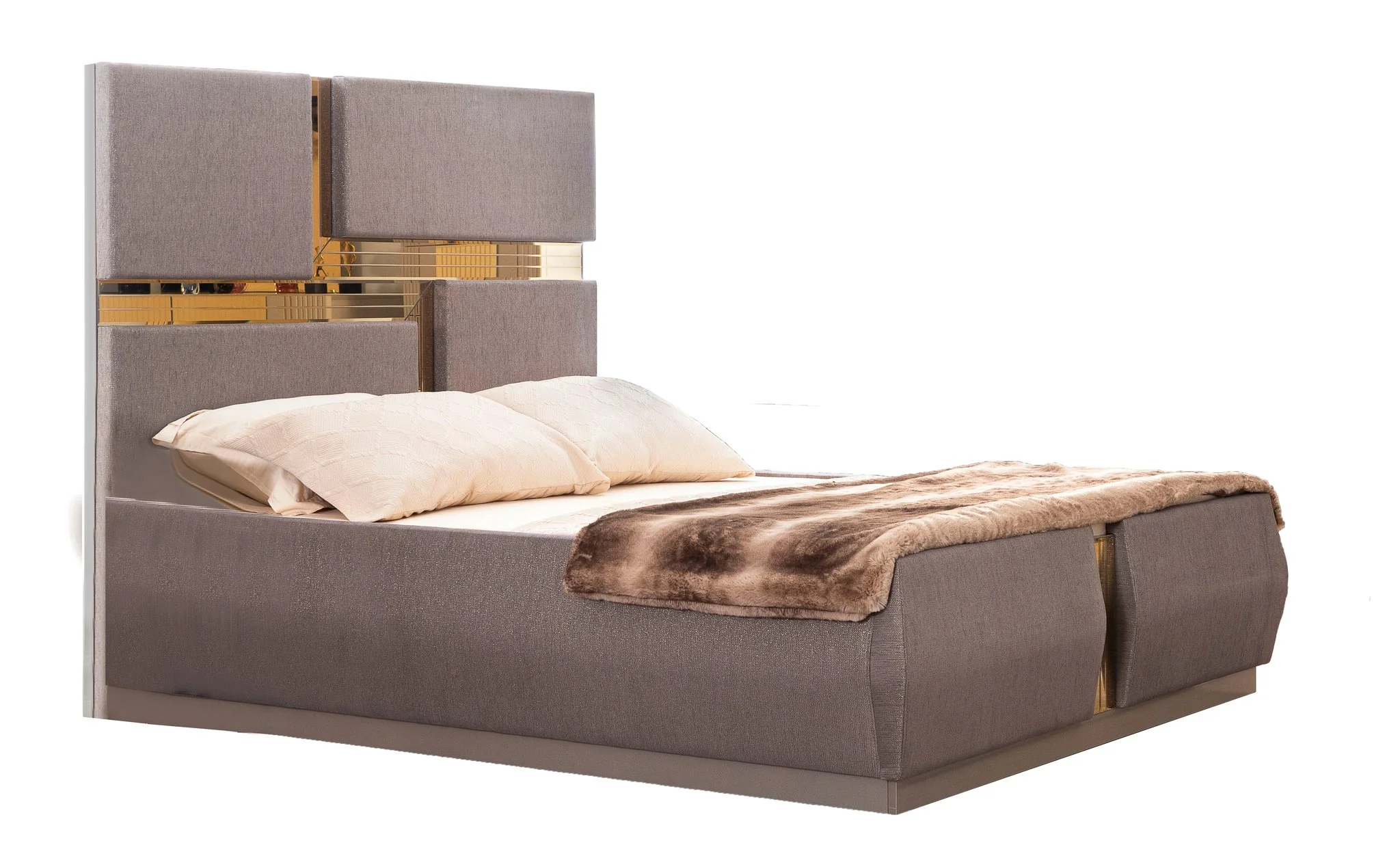 Lorenzo King 4 Pc Bedroom Set River Sand - Image 3