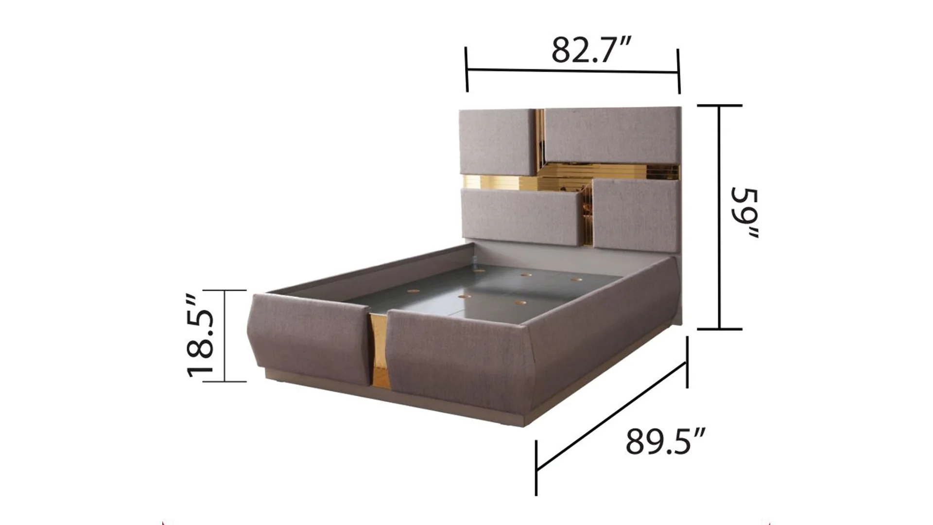 Lorenzo King 4 Pc Bedroom Set River Sand - Image 4