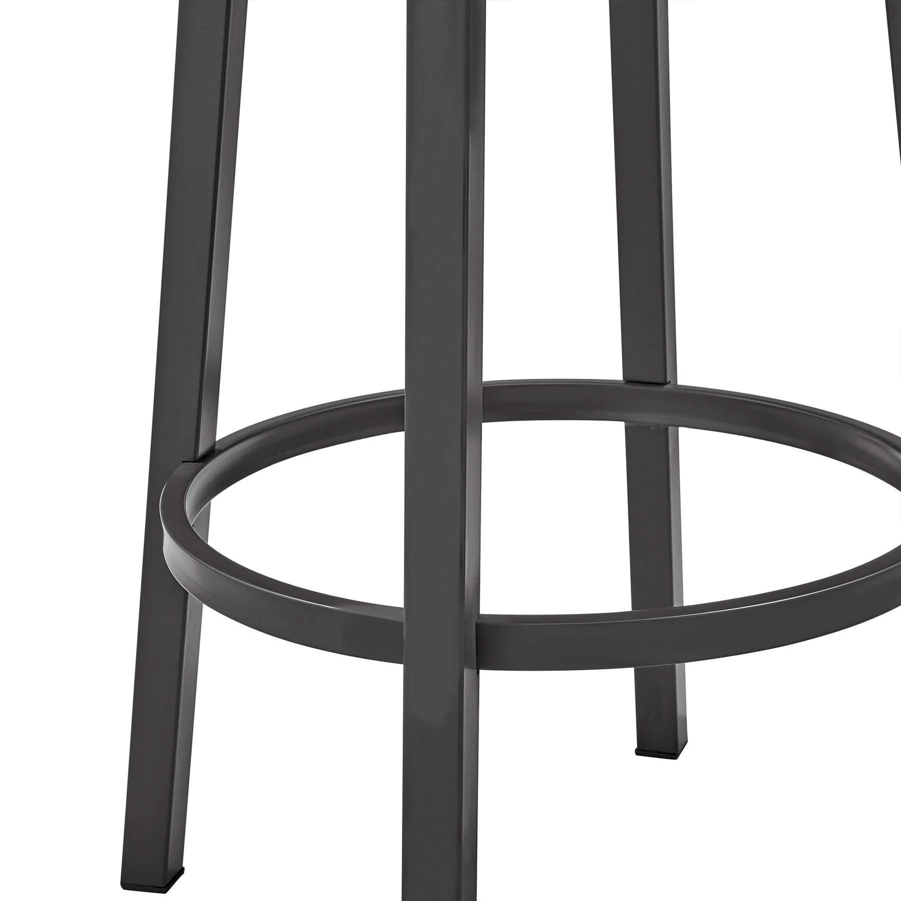 Lorin 26" Counter Height Swivel Bar Stool in Java Finish and Chocolate Faux Leather - Image 8