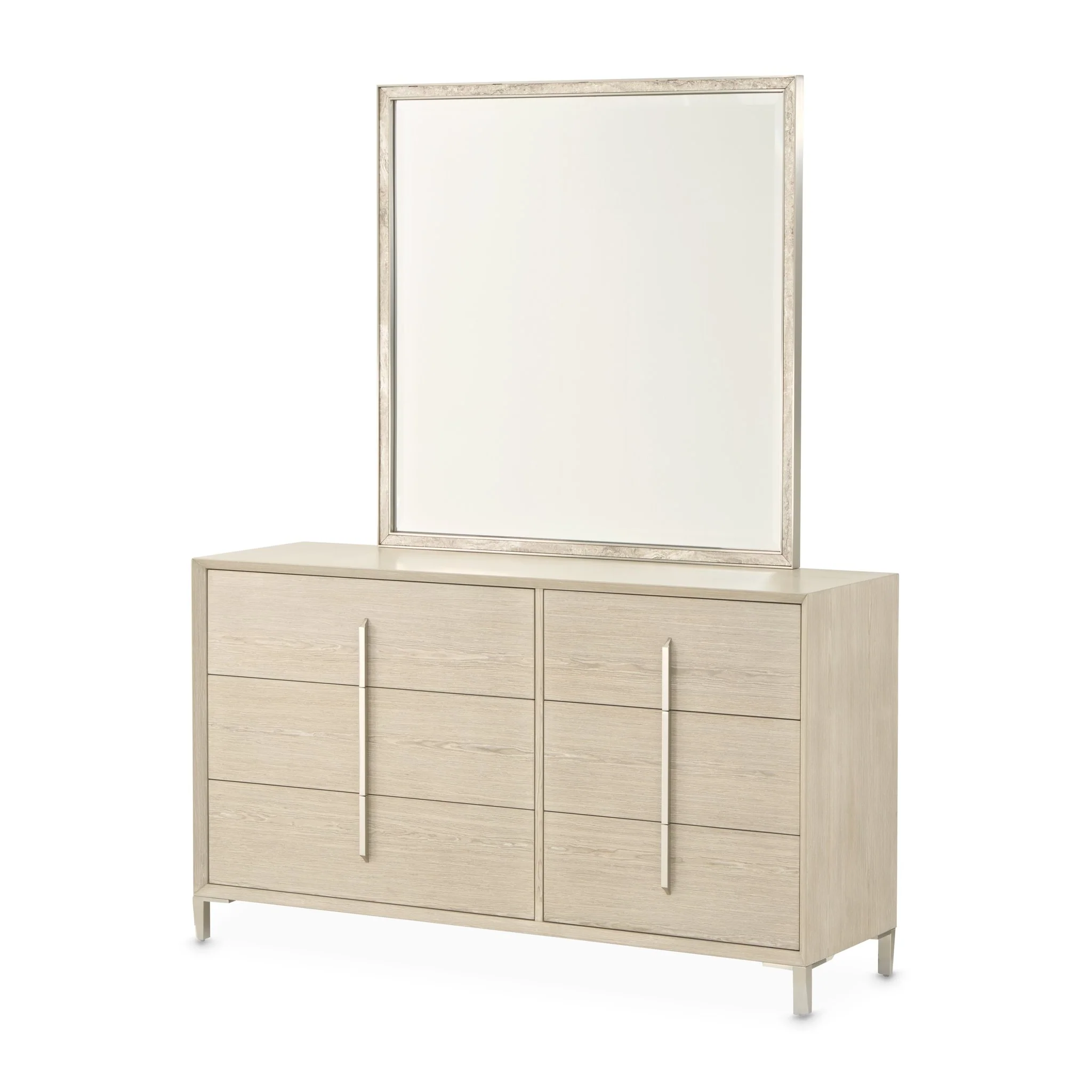 Lotus Bay Small Dresser with Mirror - Sand - Image 2