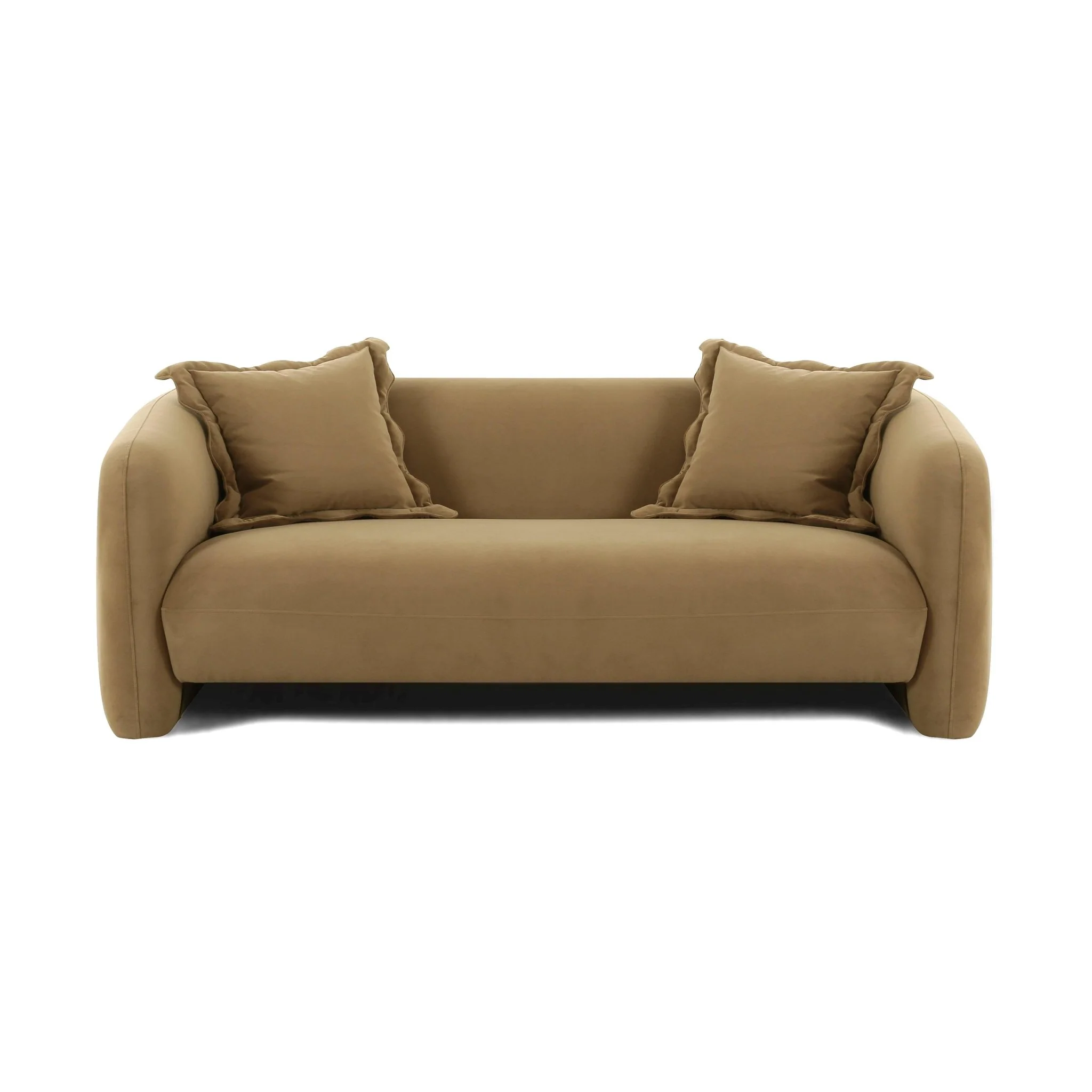 Lou Cafe Au Lait Performance Velvet Loveseat - Image 3