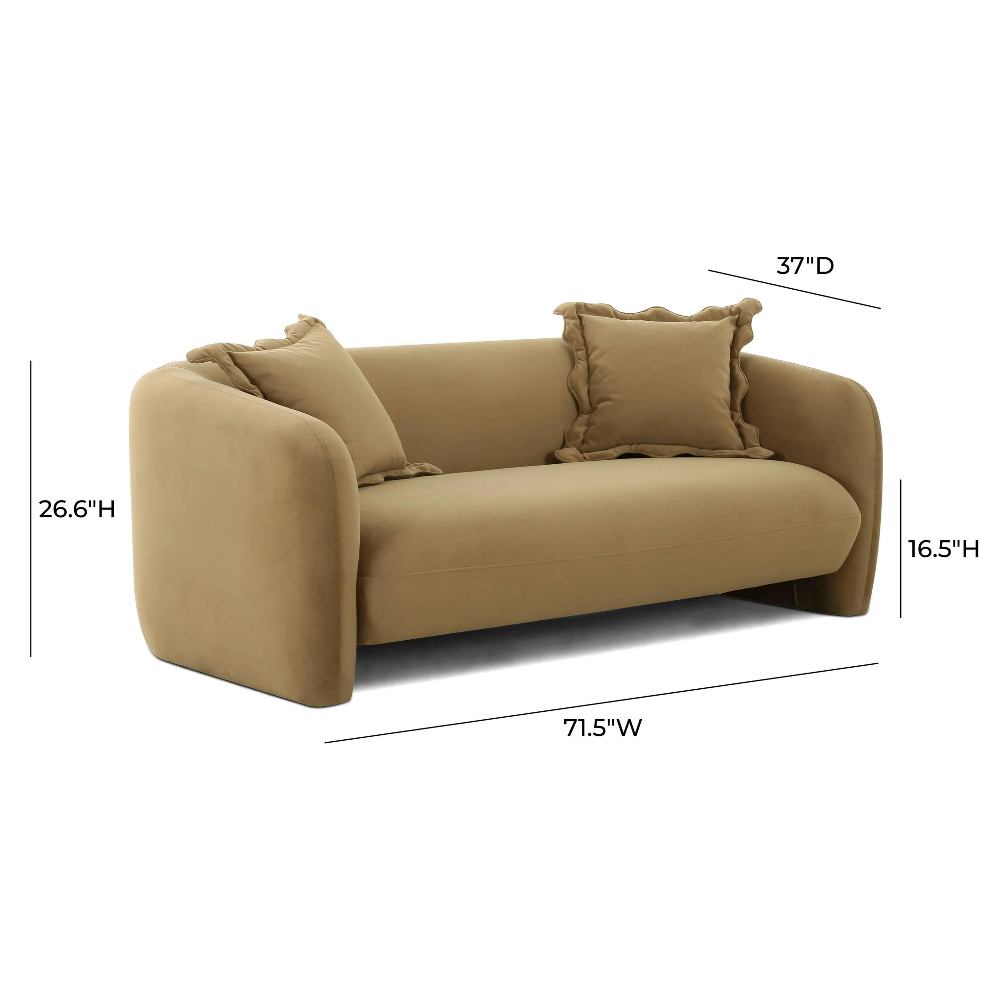 Lou Cafe Au Lait Performance Velvet Loveseat - Image 6