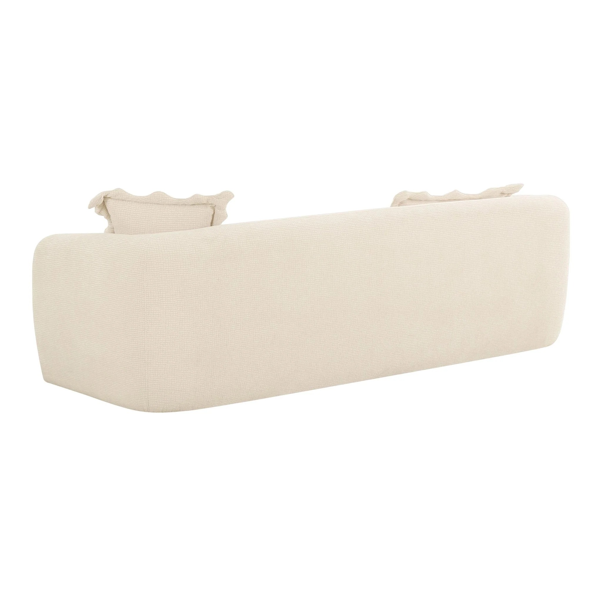 Lou Sandstone Textured Fabric Sofa - Image 4