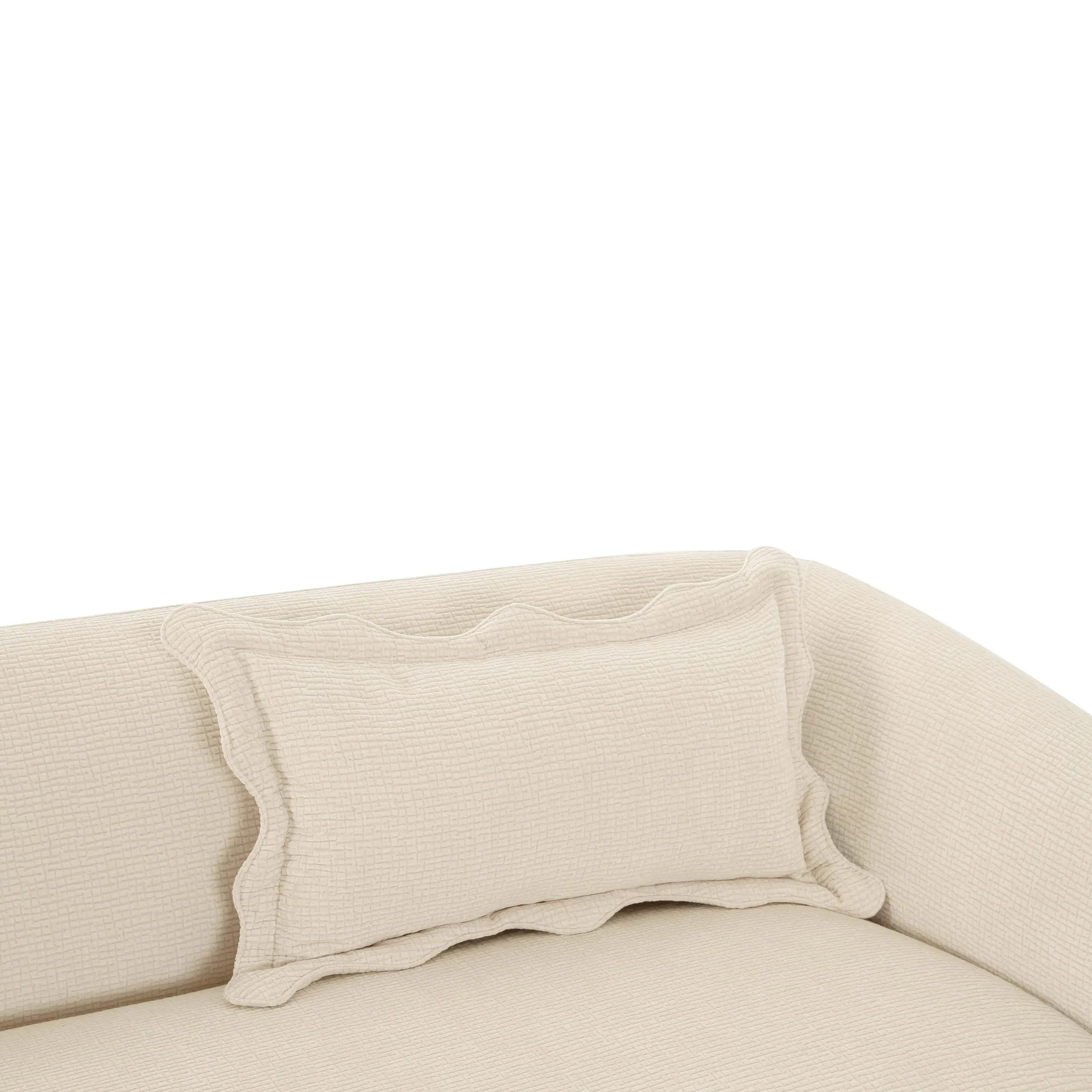 Lou Sandstone Textured Fabric Sofa - Image 5