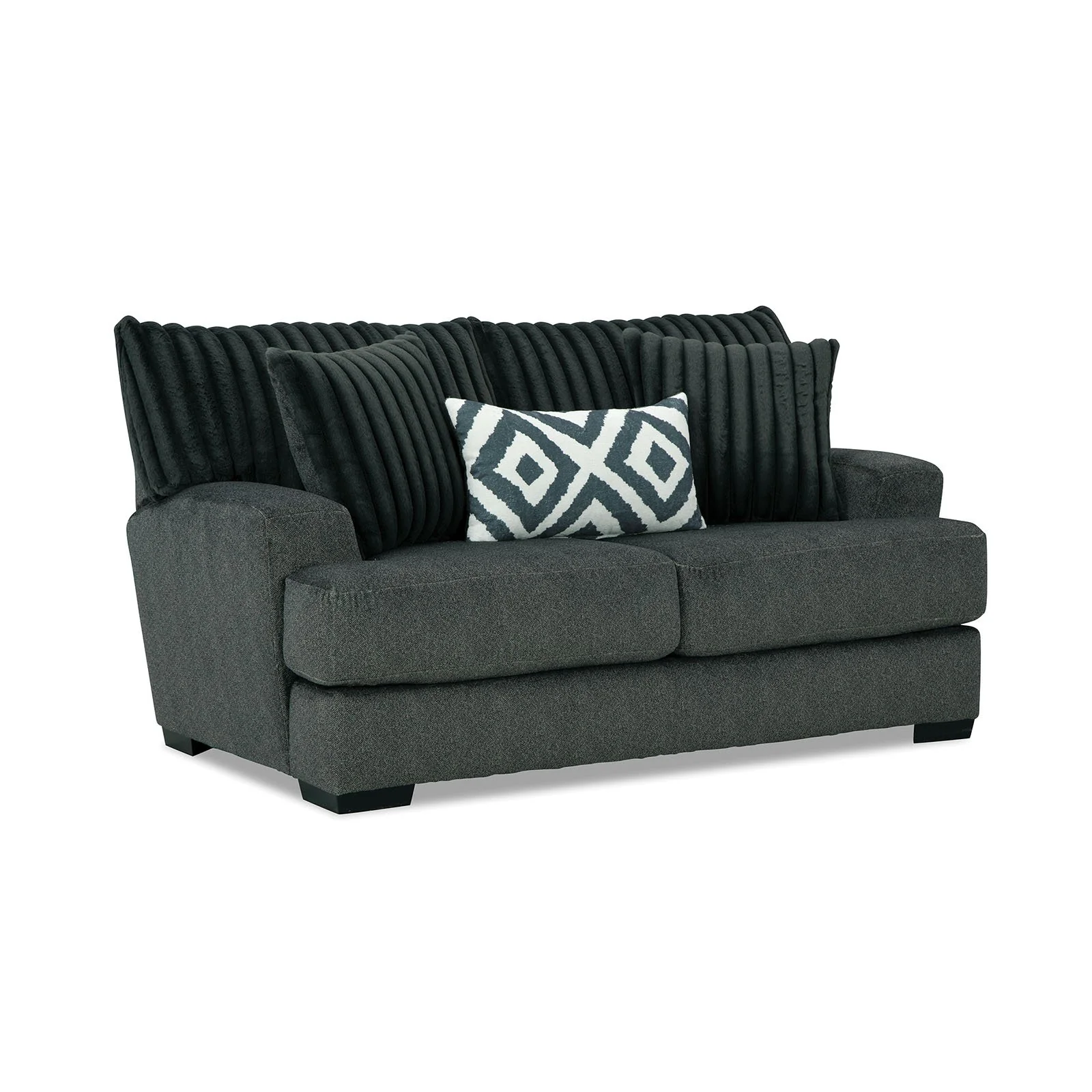 Loughlin Loveseat, Gun Metal - Image 3