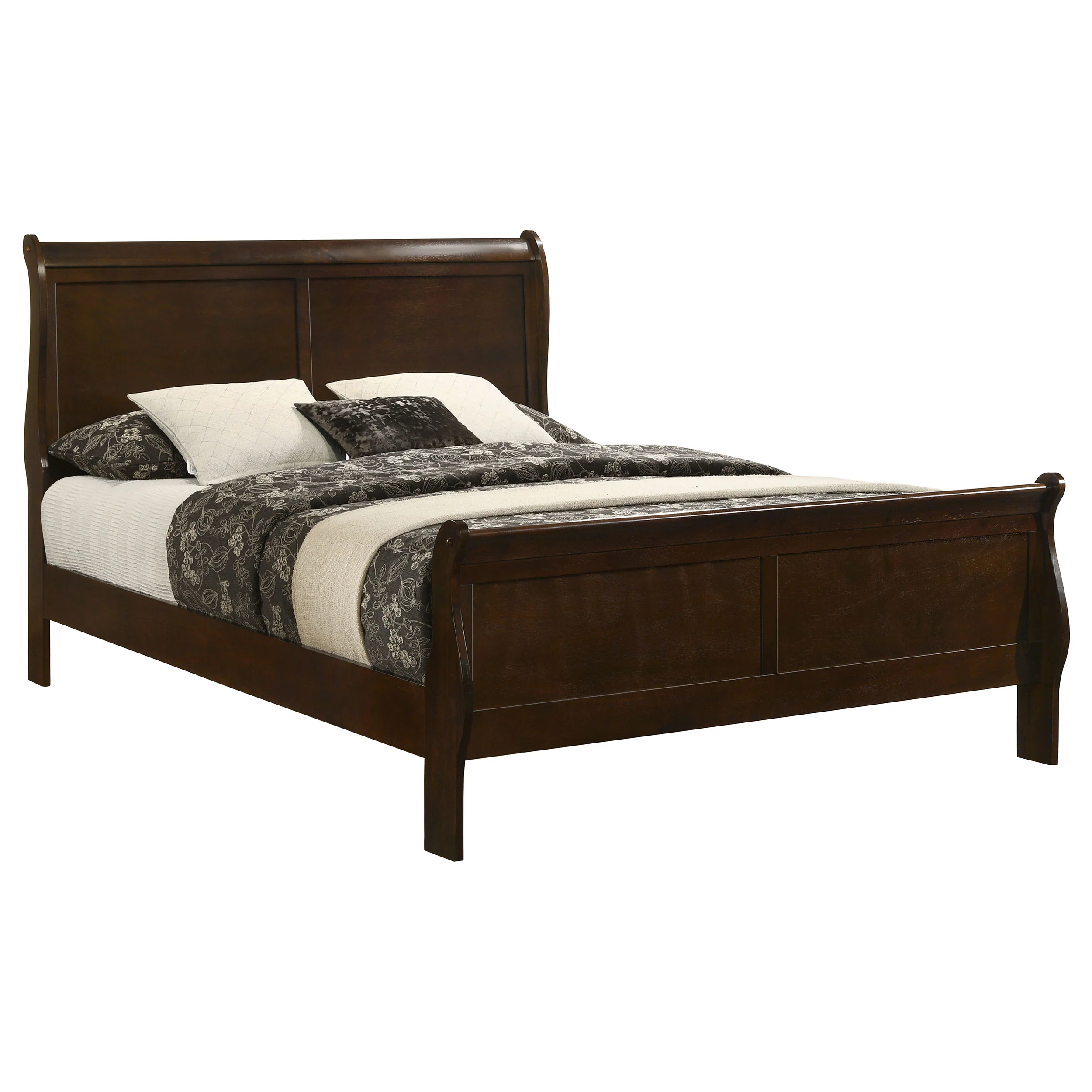 Louis Philippe Sleigh Panel Bed - Image 3