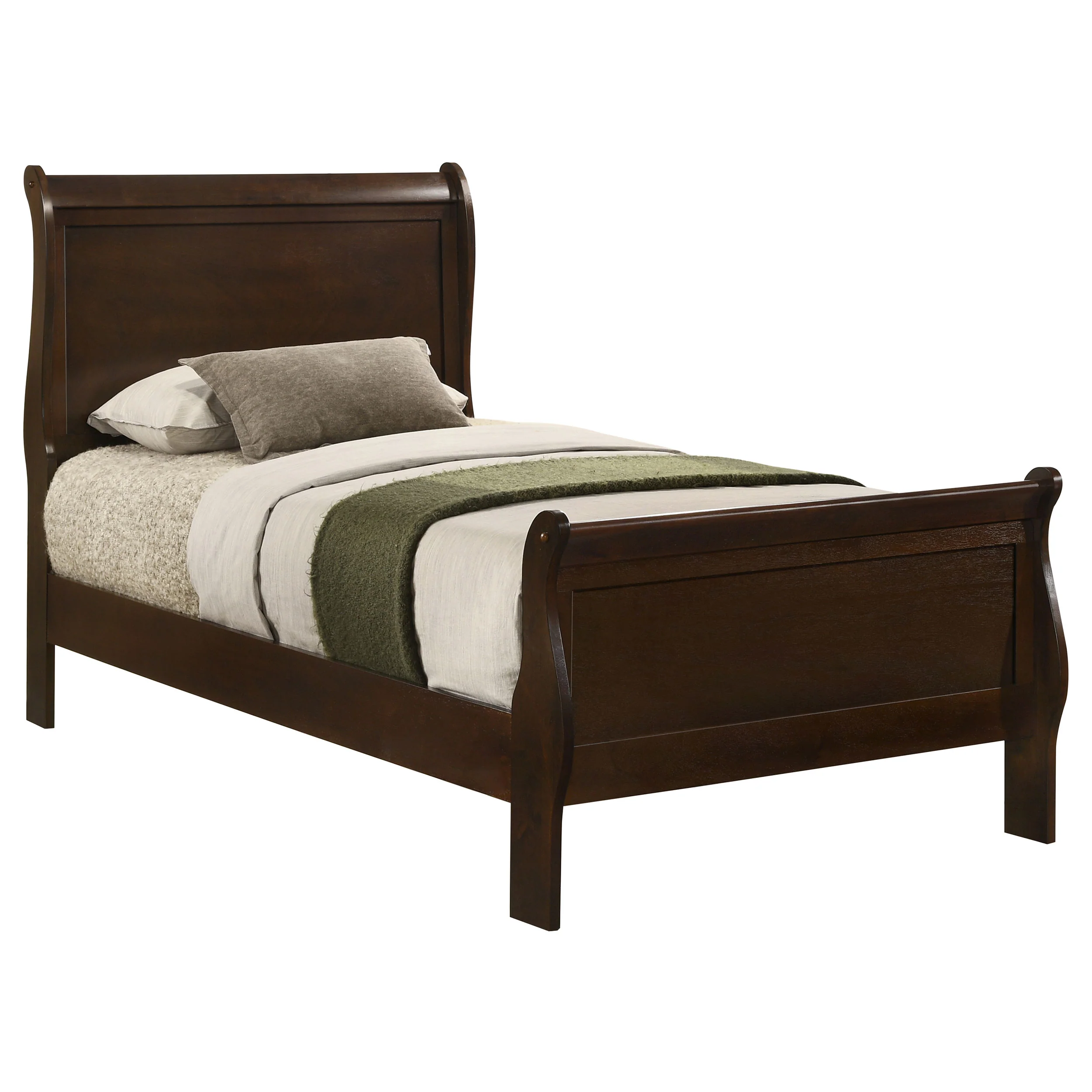 Louis Philippe Sleigh Panel Bed - Image 30