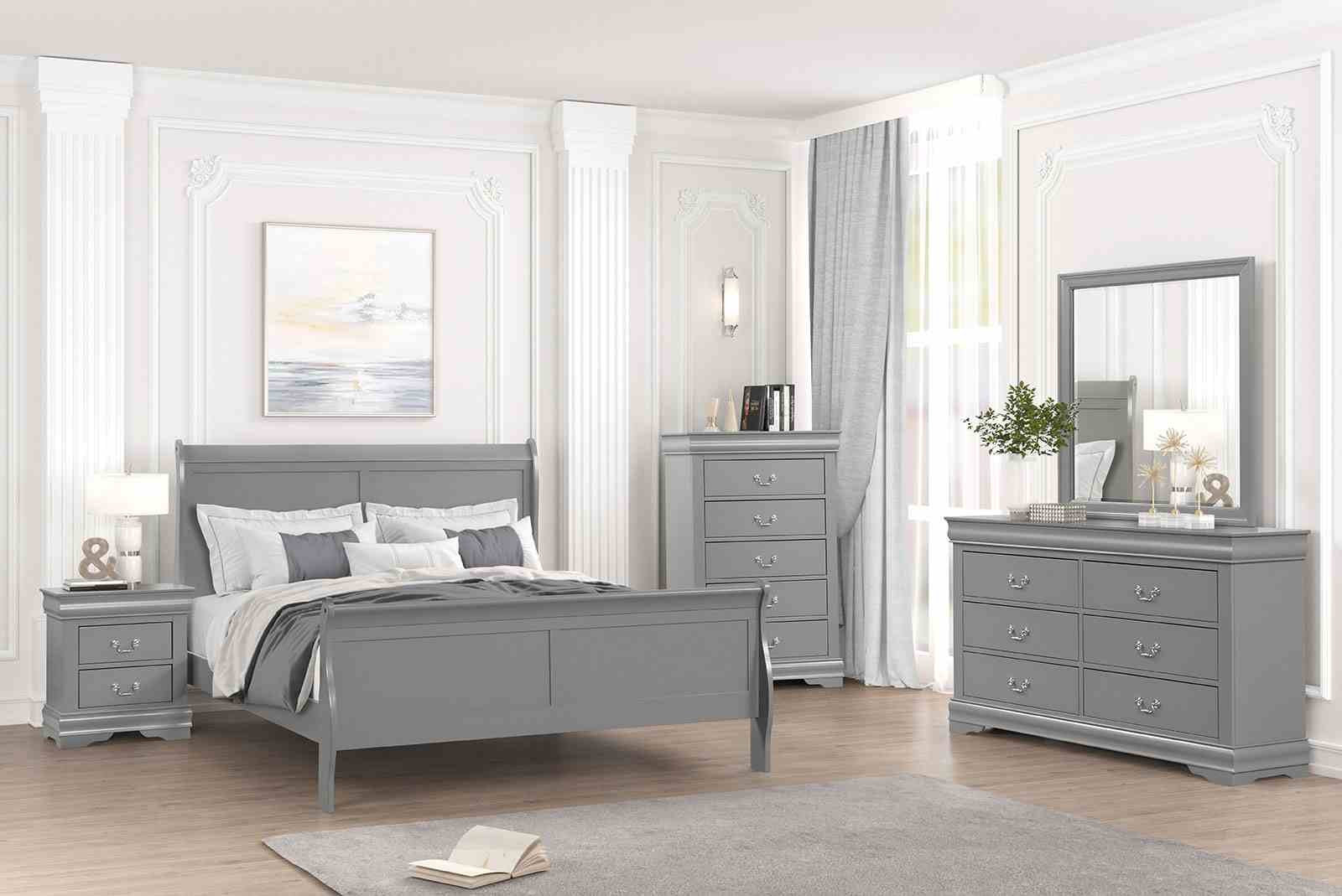 Louis Philippe Chest, Gray - Image 2