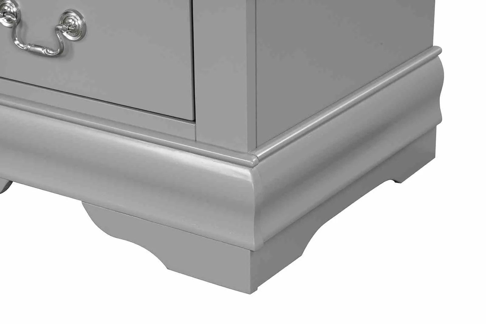 Louis Philippe Nightstand, Gray - Image 4