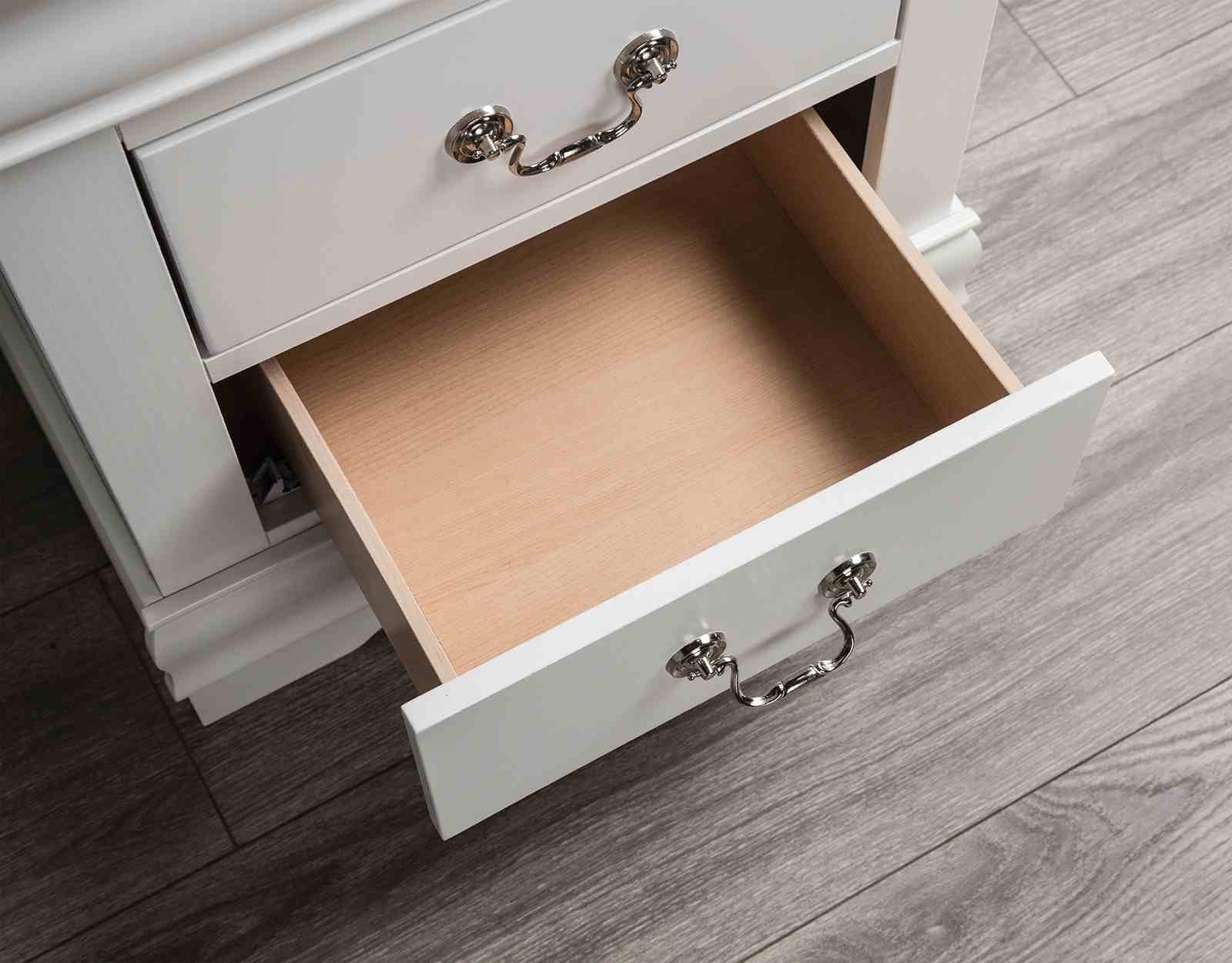 Louis Philippe Nightstand, White - Image 3