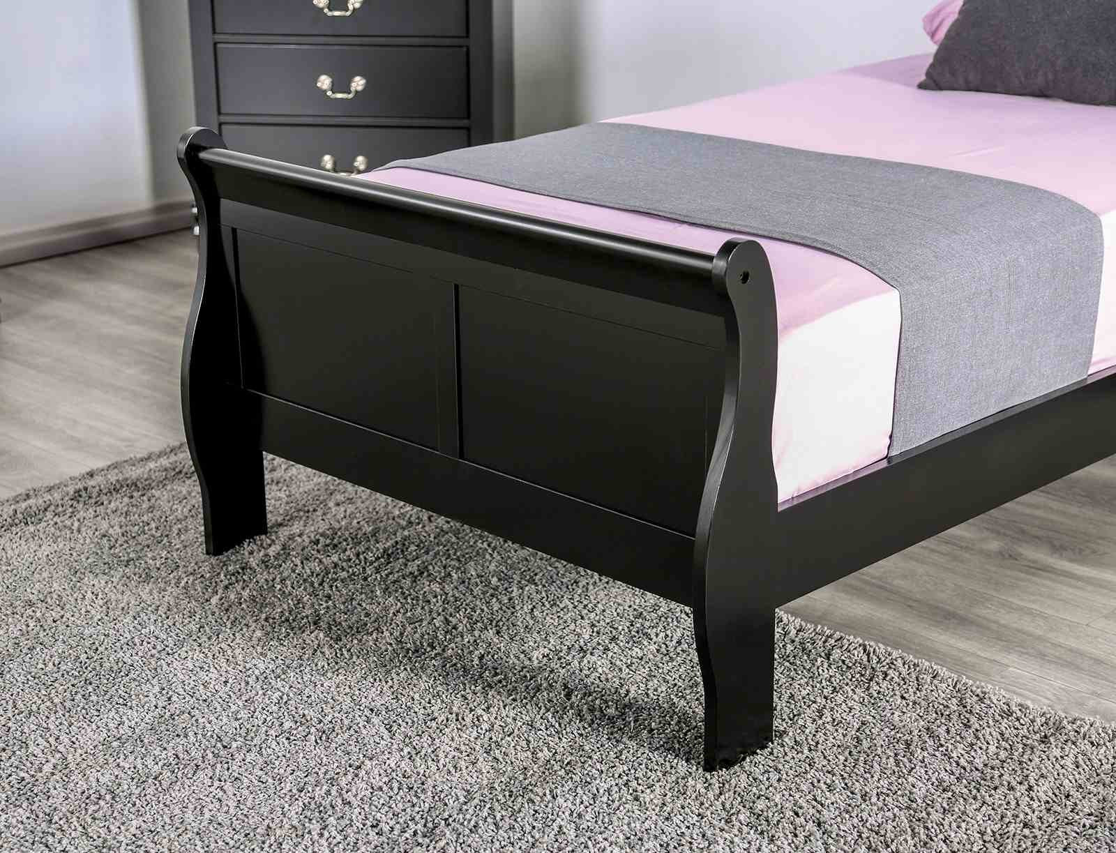 Louis Philippe Twin Bed, Black - Image 2