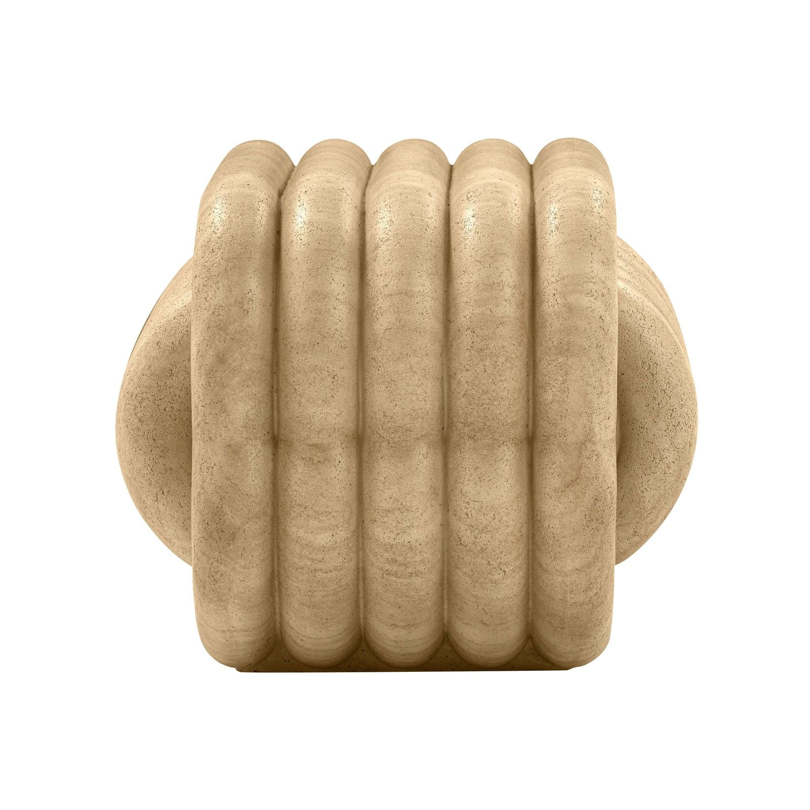 Love Knot Faux Travertine Indoor / Outdoor Accent Stool - Image 4