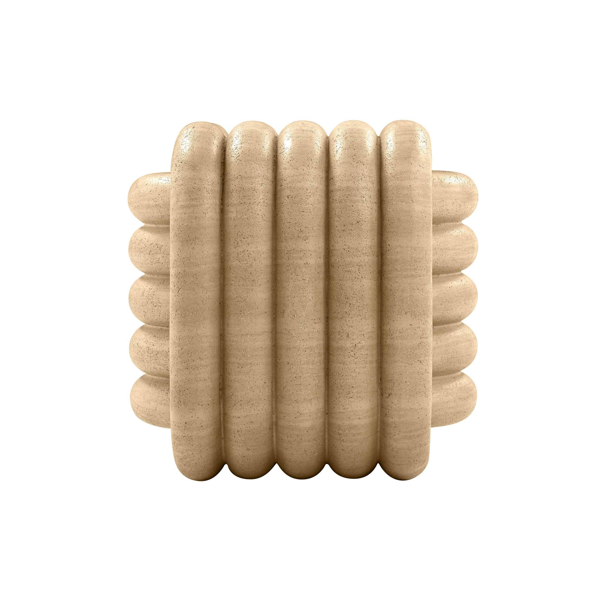 Love Knot Faux Travertine Indoor / Outdoor Accent Stool - Image 5