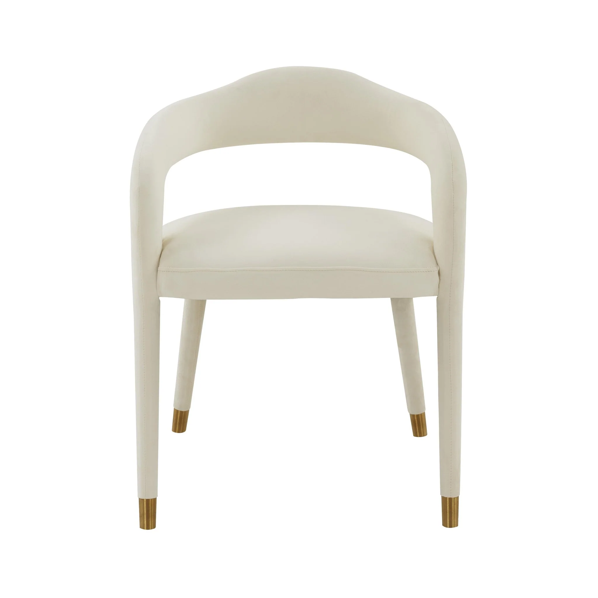 Lucia Cream Velvet Dining Chair - Image 3
