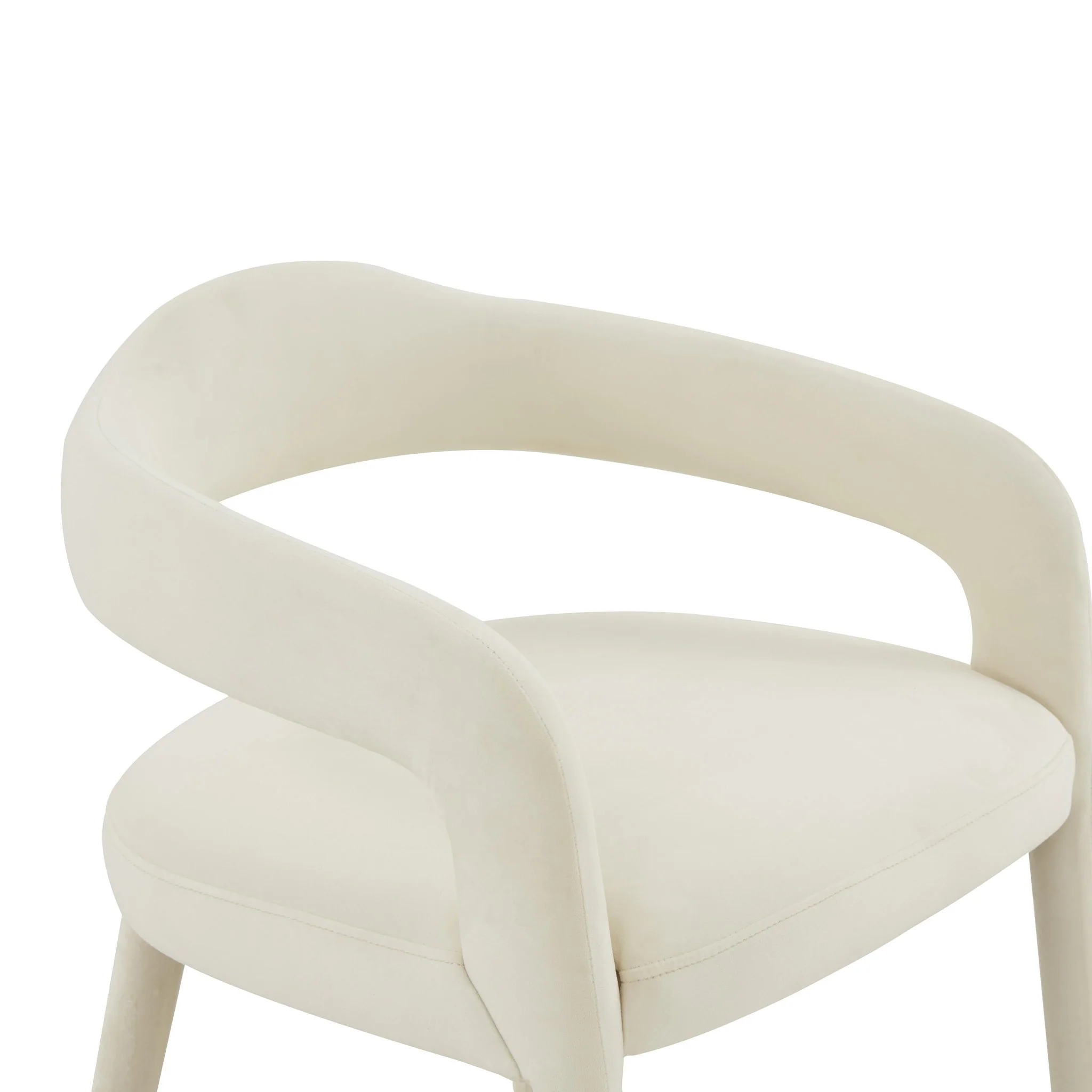 Lucia Cream Velvet Dining Chair - Image 5