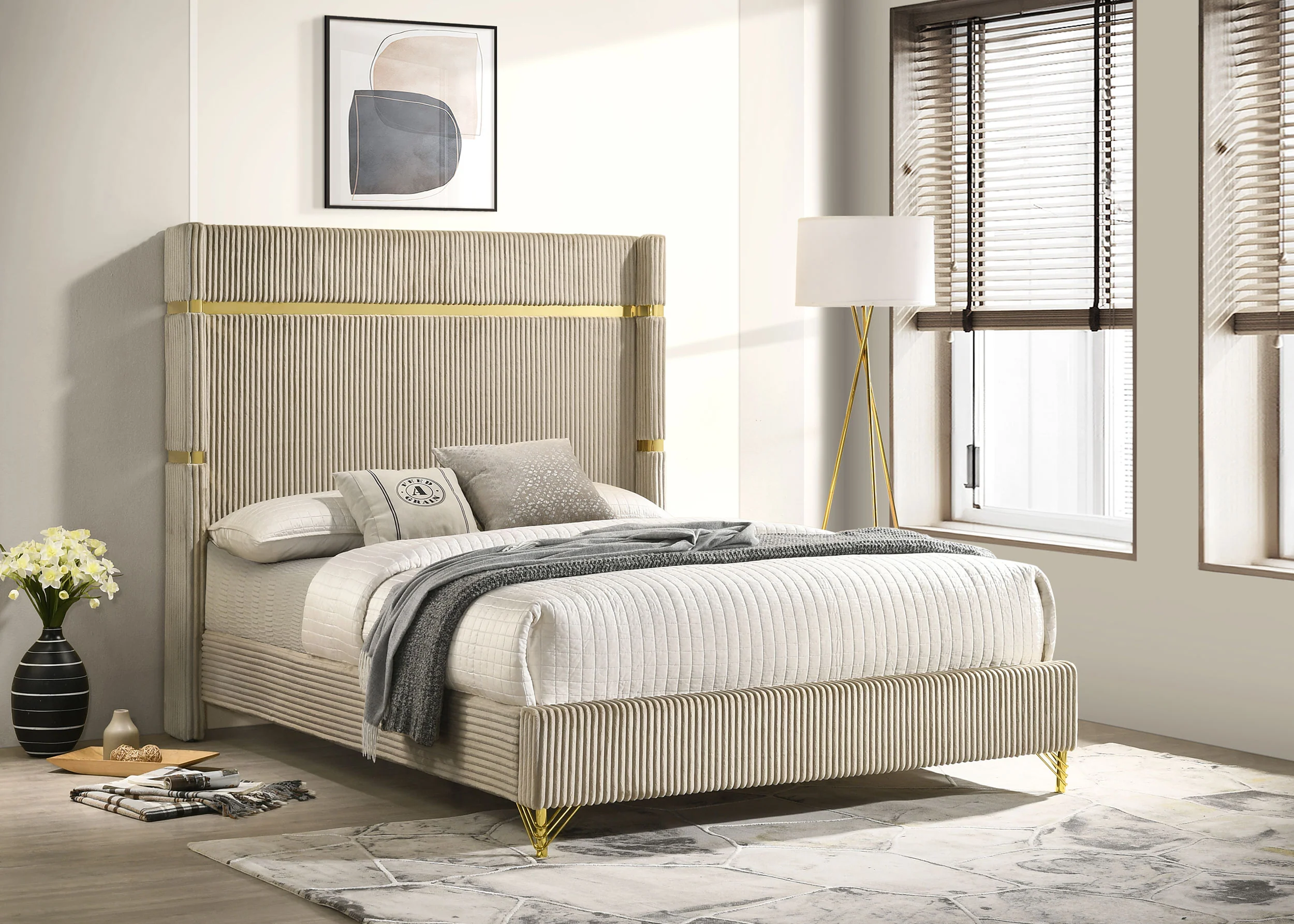 Lucia Wingback Bed - Image 23