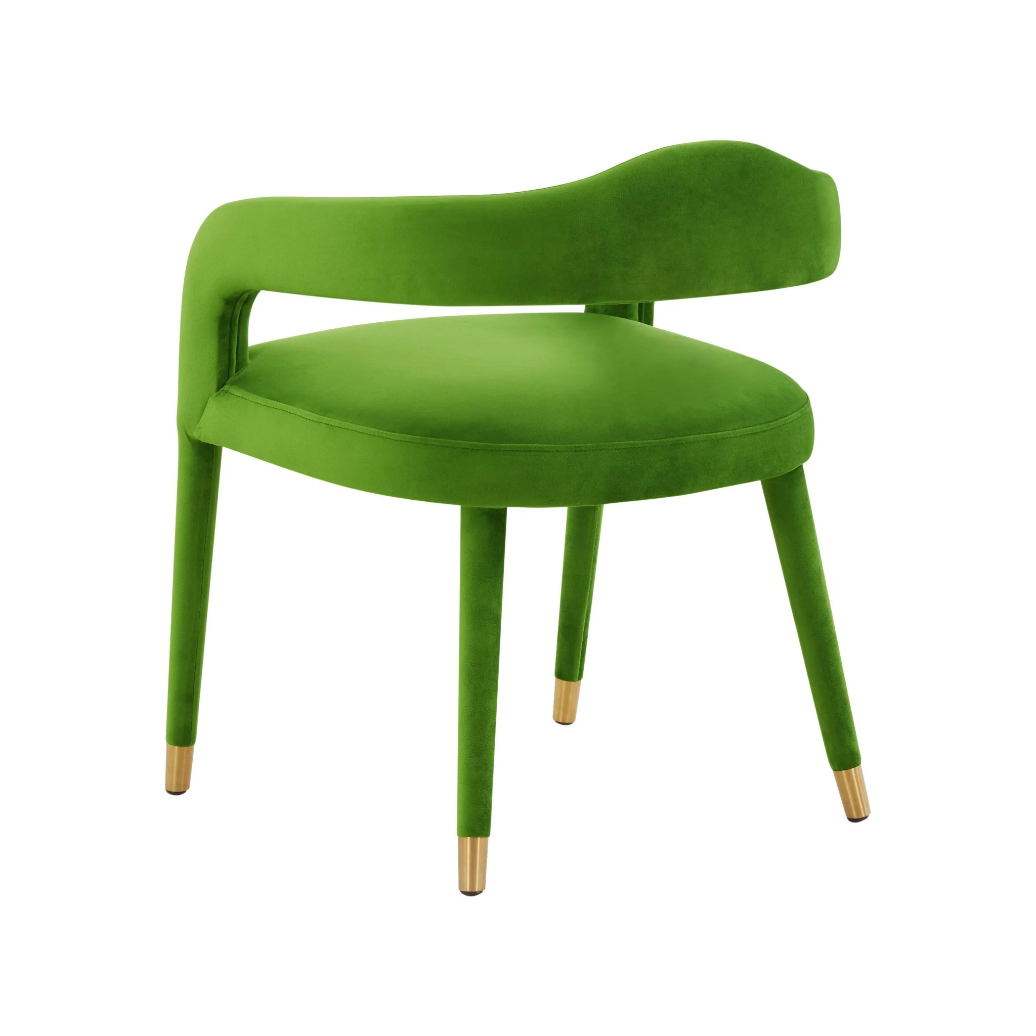 Lucia Green Velvet Dining Chair - Image 4