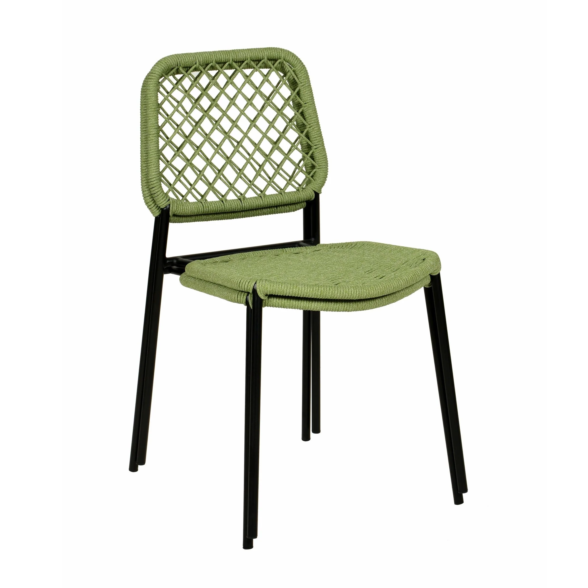 Lucy Green Dyed Cord Outdoor Dining Chair - Image 6